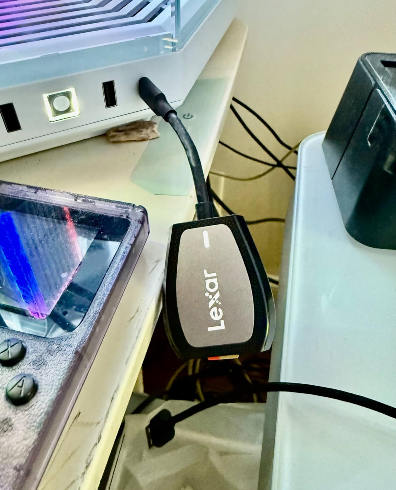 Lexar Professional Multi-Card 3-in-1 USB 3.1 Reader, Supports SD, microSD and CF Cards (LRW500URBNA) customer photo 1