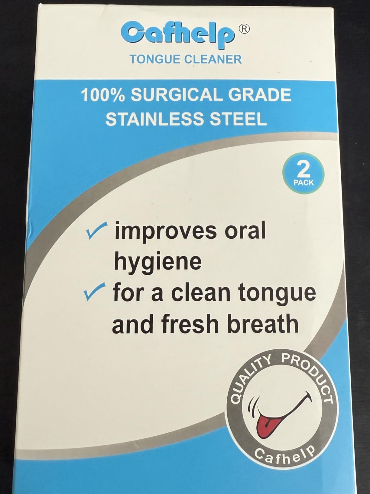2-Pack Tongue Scraper, 100% 304 Surgical Stainless Steel Tongue Cleaner for Both Adults and Kids, Professional Reduce Bad Breath Metal Tongue Scrapers, Help Your Oral Hygiene (with 2 cases) customer photo 1
