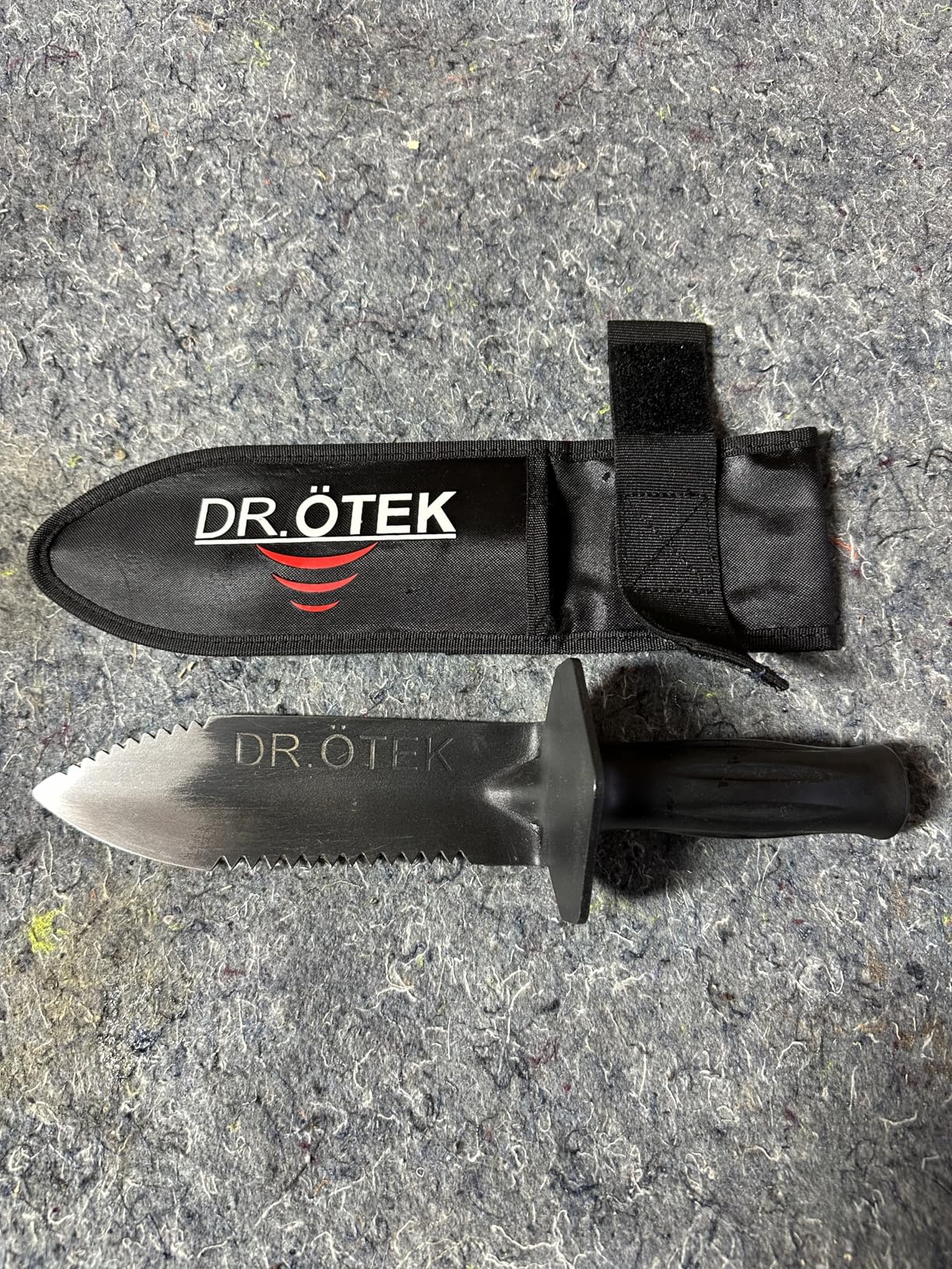 DR.ÖTEK Metal Detector Shovel for Digging, Heavy Duty Double Serrated Digging Tool with Carry Sheath, Metal Detecting Accessories, Edge Digger Trowel for Gardening, Camping, Landscaping customer photo 1