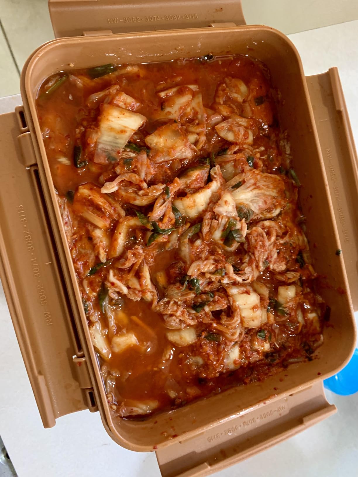 Crazy Korean Cooking Premium Kimchi, Sauerkraut Fermentation and Storage Container with Inner Vacuum Lid, Sandy Brown (1.3 Gal (5.2L) 1 PACK) customer photo 1