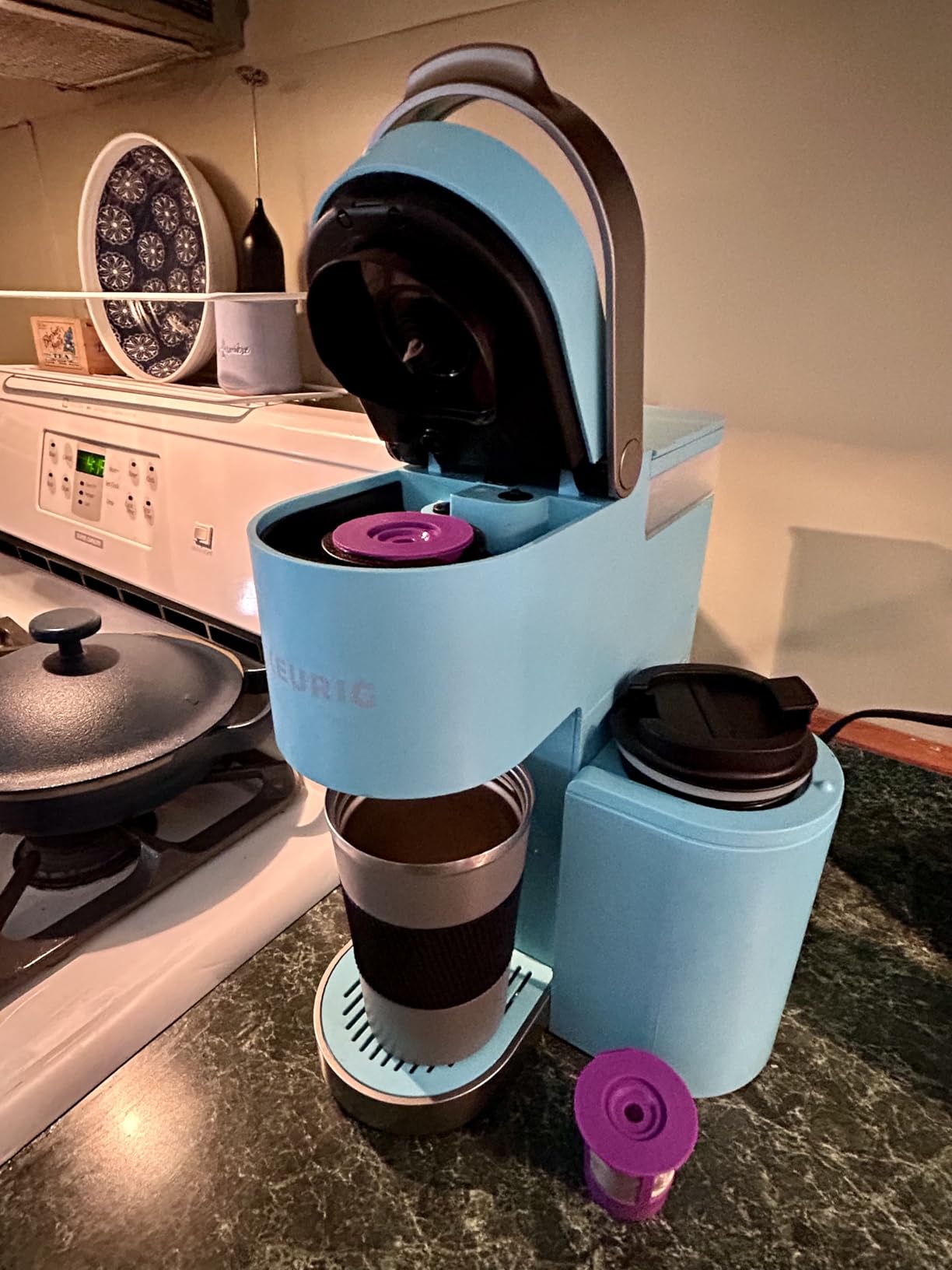 Reusable K Cups for Keurig K-Mini, K Mini Plus, K-Express and K Iced with Adapter by PureHQ - Keurig Mini Plus Refillable Kcups for Mini Keurig (3 Refillable Coffee Pods + Adapter) customer photo 1