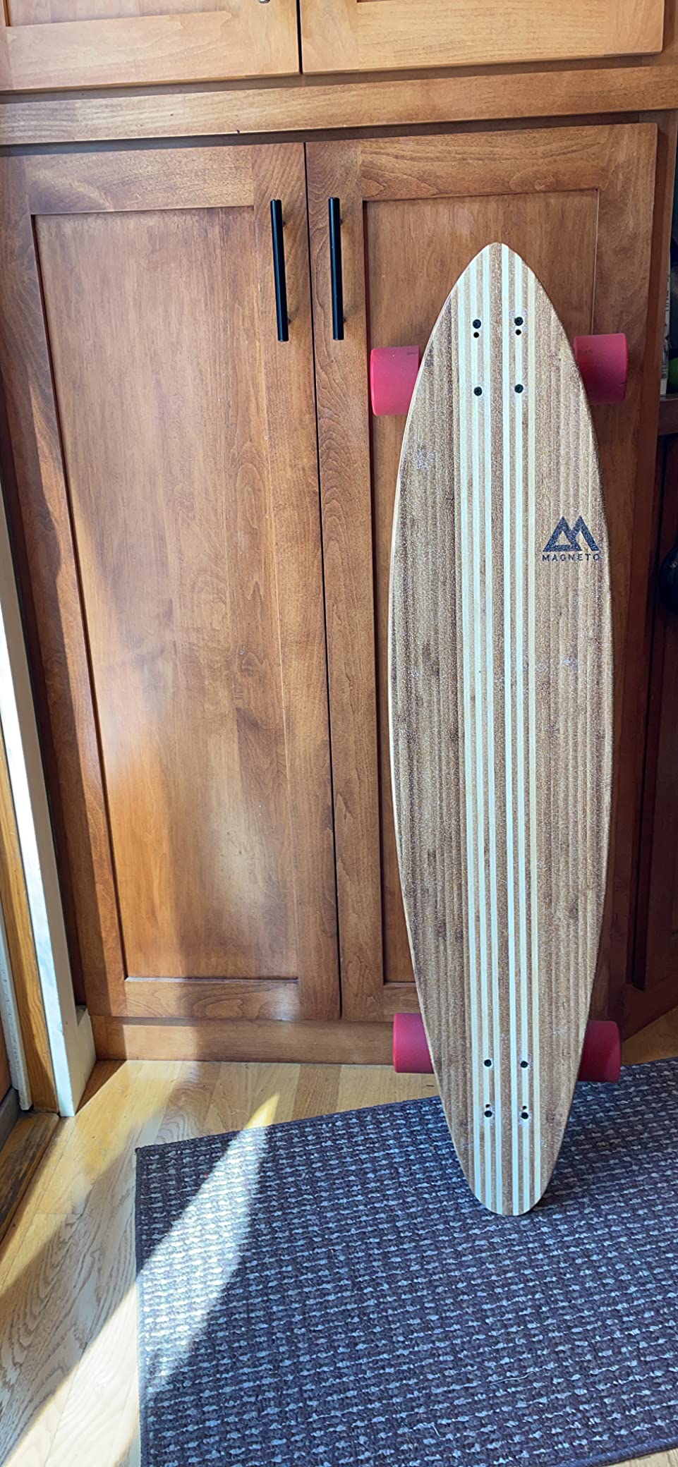 Magneto Longboards Bamboo Longboards for Cruising, Carving, Free-Style, Downhill and Dancing (Bamboo Drop & Fiberglass Through Longboard) customer photo 1