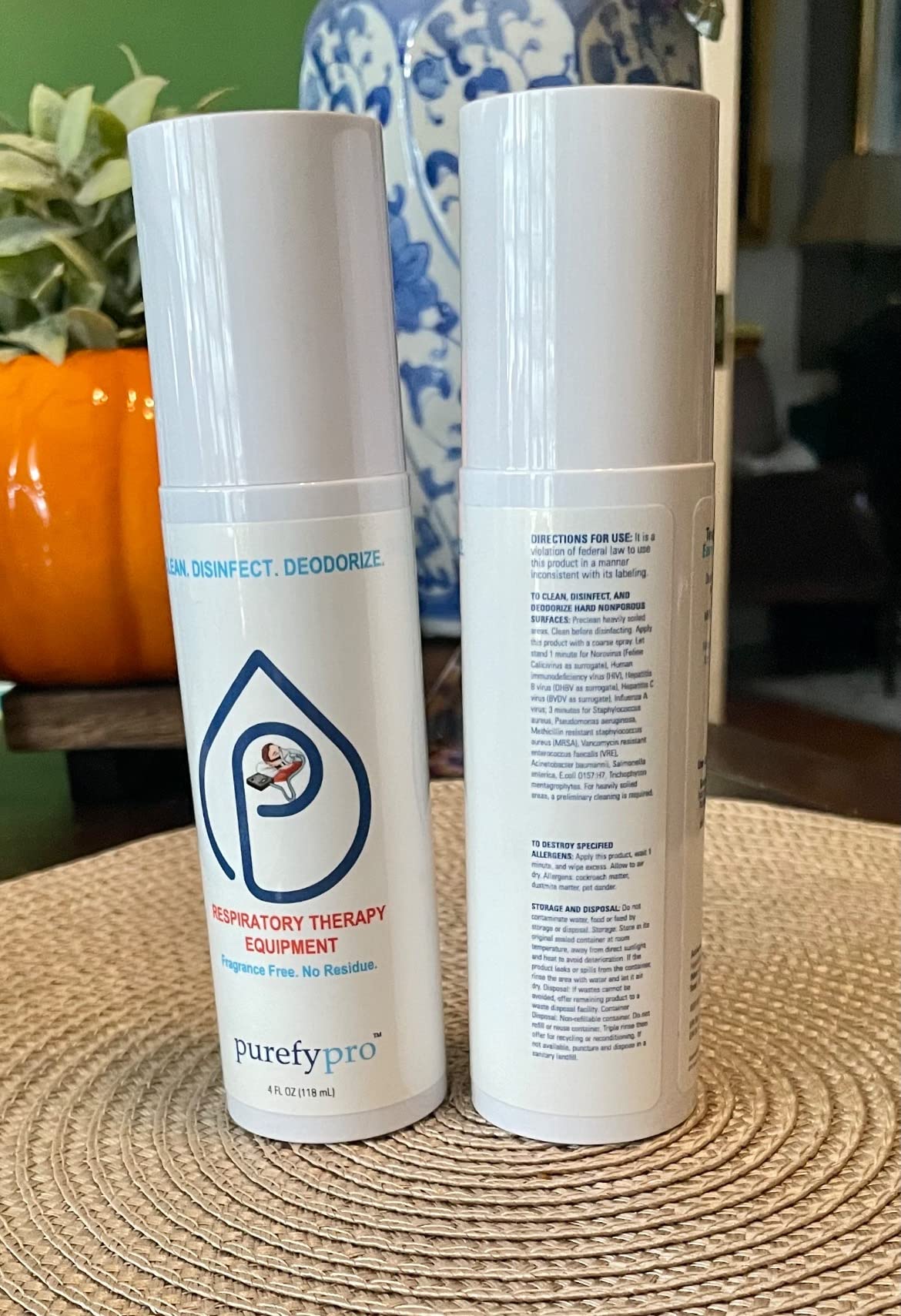 Purefypro CPAP Cleaner and Sanitizer Spray (4oz, 2pk). No Rinse. No Residue. Kills 99.9999% Norovirus, Flu Virus, and Fungi, Drug Resistant Germs. Unscented. customer photo 2