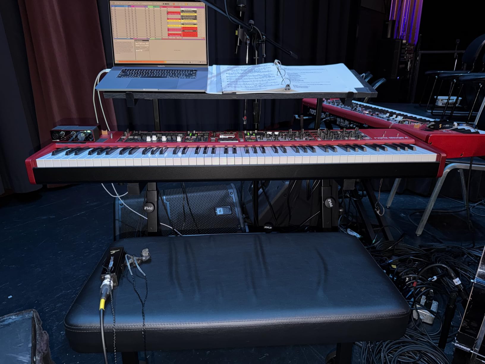 Pyle Heavy Duty Folding Keyboard Stand - Sturdy Reinforced Z Design w/ Adjustable Width & Height, Foam Padded Arms, Digital Piano Stand, Fits 54-88 Key Electric Pianos & Used for Travel & Storage customer photo 2