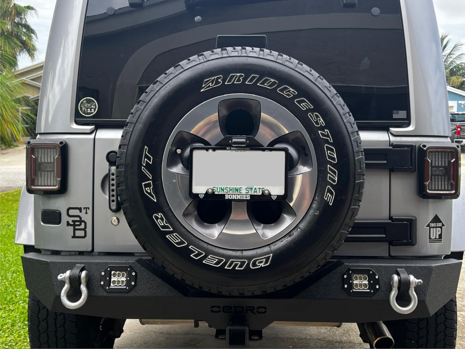 OEDRO Front Bumper Compatible with 2007-2025 Jeep Wrangler JK/JKU JL/JLU Gladiator JT, Rock Crawler Off Road Full Width Bumper with Winch Plate Mounting & 2 x D-Rings customer photo 1