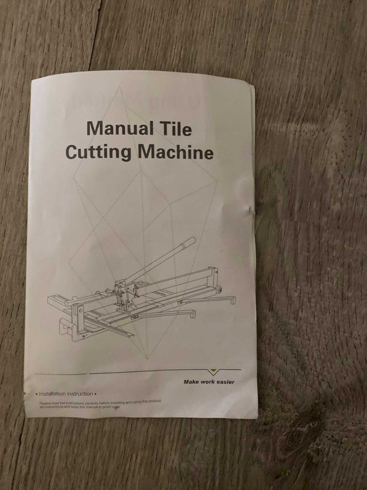 Tile Cutter 48 Inch, Manual Tile Cutter All-Steel Frame,Tile Cutting Machine w/Laser Guide and Bonus Spare Cutter,Tile Cutter Hand Tool for Precision Cutting Porcelain Ceramic Floor Tiles customer photo 2