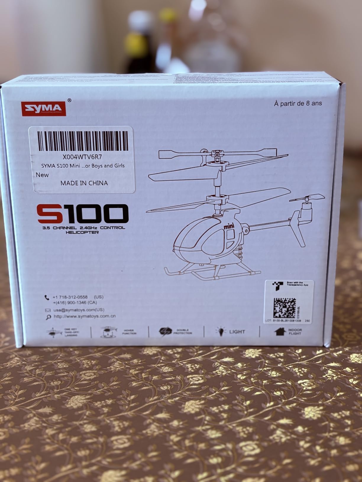 SYMA S100 Mini RC Helicopter with Gyro Stabilizer, Altitude Hold, 3.5 Channel, 5-7 Min Flight Time, Remote Control Helicopter Toy for Boys and Girls customer photo 1