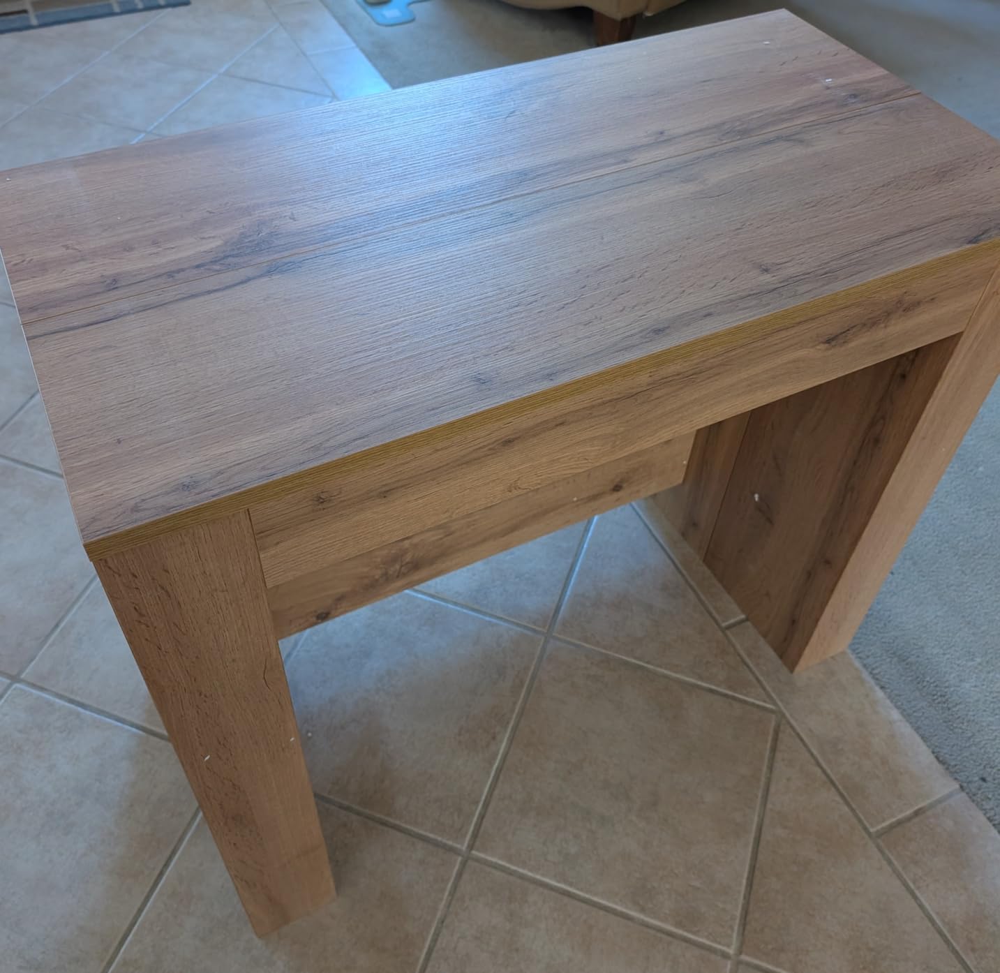 Mobili Fiver, Easy, Extendable Console Table with Extension Leaves Holder, 17.7(120.1) x35.4 in, Walnut, for 4-12 People, Space Saving Dining Table for Entrance, Living Room, Italian Furniture customer photo 2