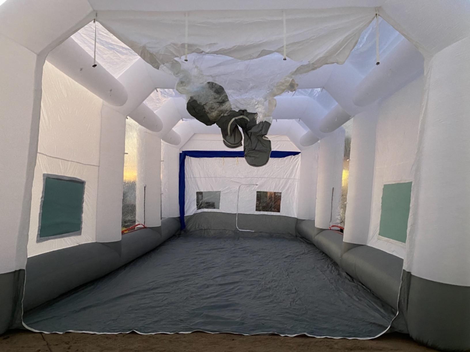 GORILLASPRO Inflatable Paint Booth 26x15x10Ft,Inflatable Spray Booth with (750W + 950W) Blowers,Upgrade Air Filter System Environment Friendly,More Durable Portable Spray Painting Tent Booth customer photo 1