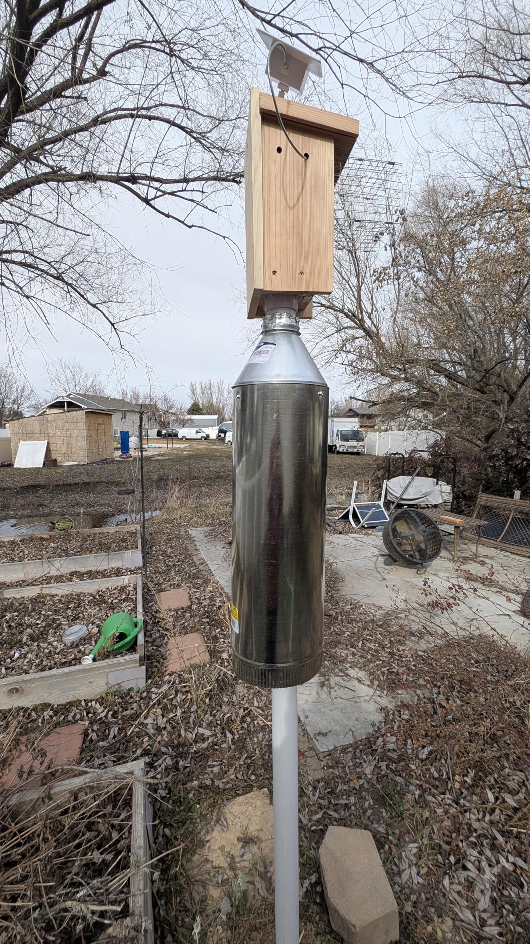 WHITEHORSE Bluebird House - Weatherproof Bird House for Outdoors - Cedar Birdhouse Built to NABS Specs - Nest Box for Bluebirds, Chickadees, Titmice, Wrens, Nuthatches & More (15