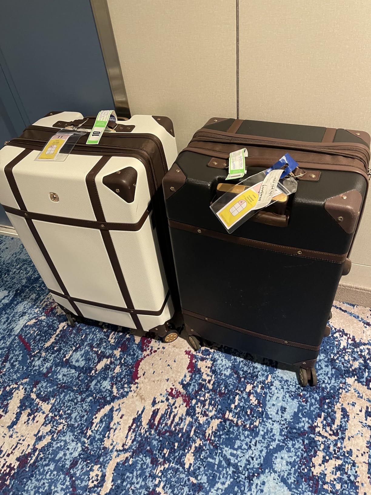 7739 Hardside Luggage Trunk with Spinner Wheels, White, 2-Piece Set (19/26) customer photo 1