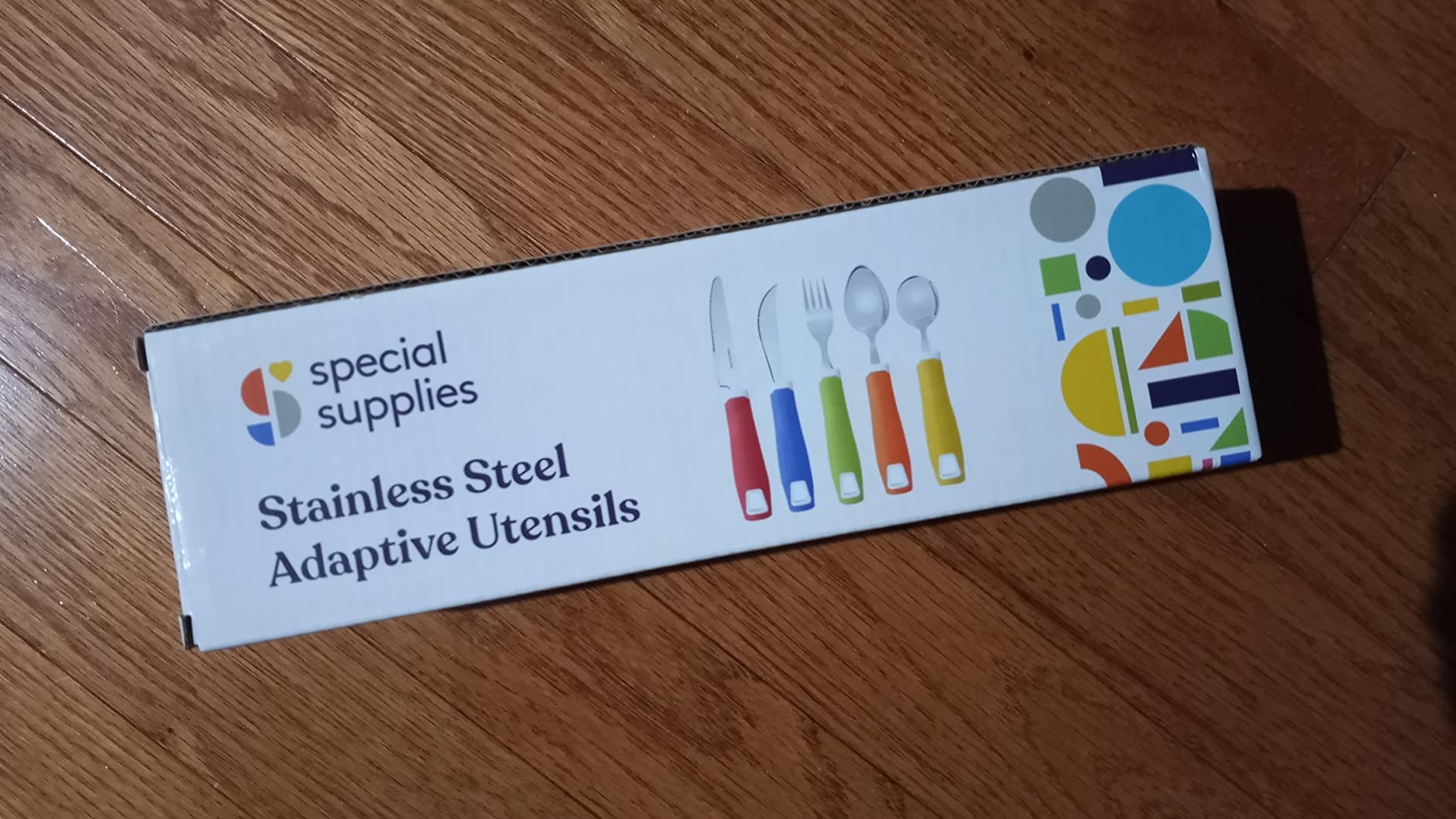 Special Supplies Adaptive Utensils (5-Piece Kitchen Set) Wide, Non-Weighted, Non-Slip Handles for Hand Tremors, Arthritis, Parkinson's or Elderly Use - Stainless Steel Knives, Fork, Spoons customer photo 1