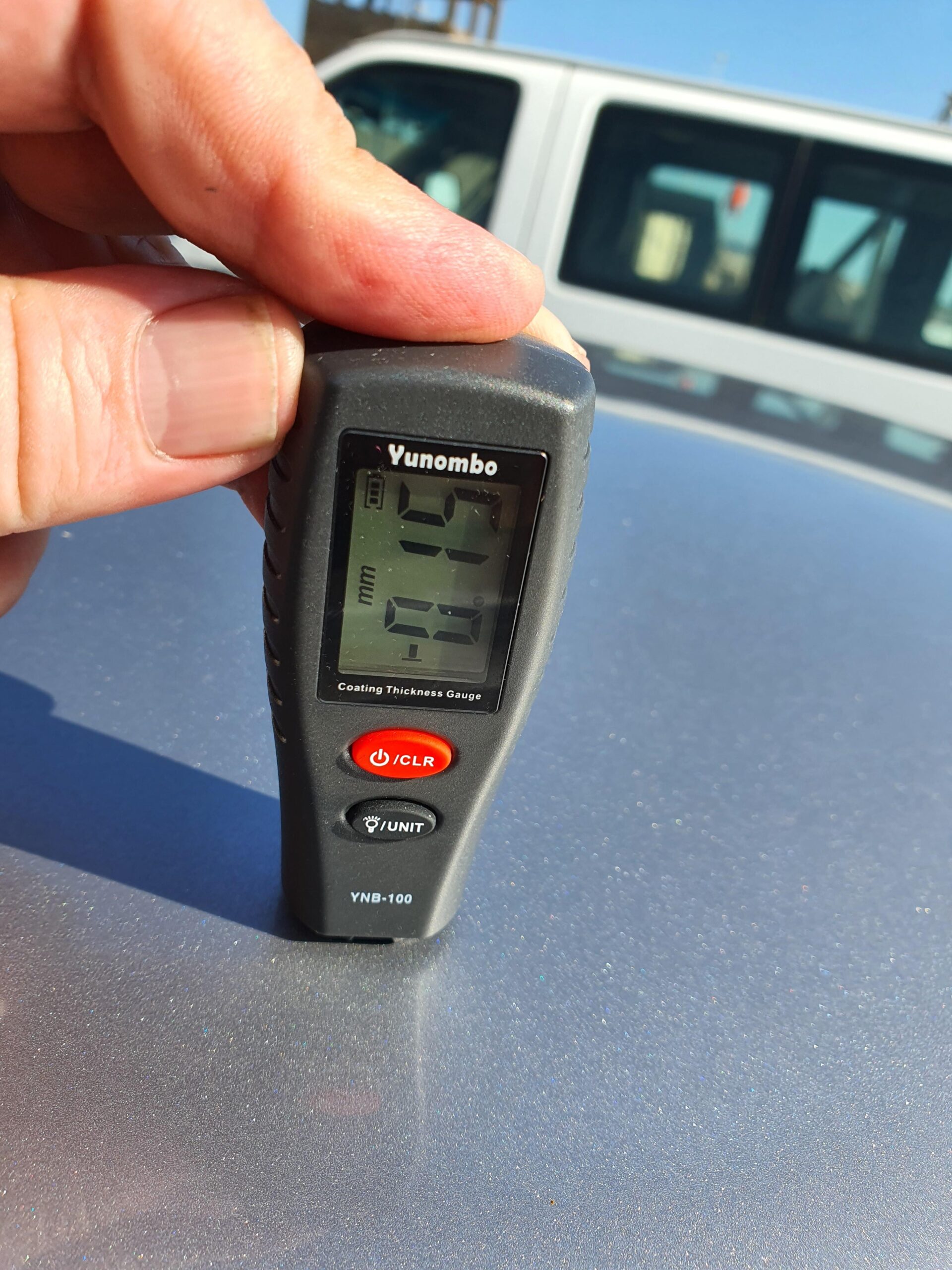 Paint Thickness Gauge | Digital Meter for Automotive Coating Thickness Gauge Tester | High Contrast Backlight LCD | Resolution 2mils | Auto Power Off | Auto Digital Calibration Data Hold Mini Size customer photo 1