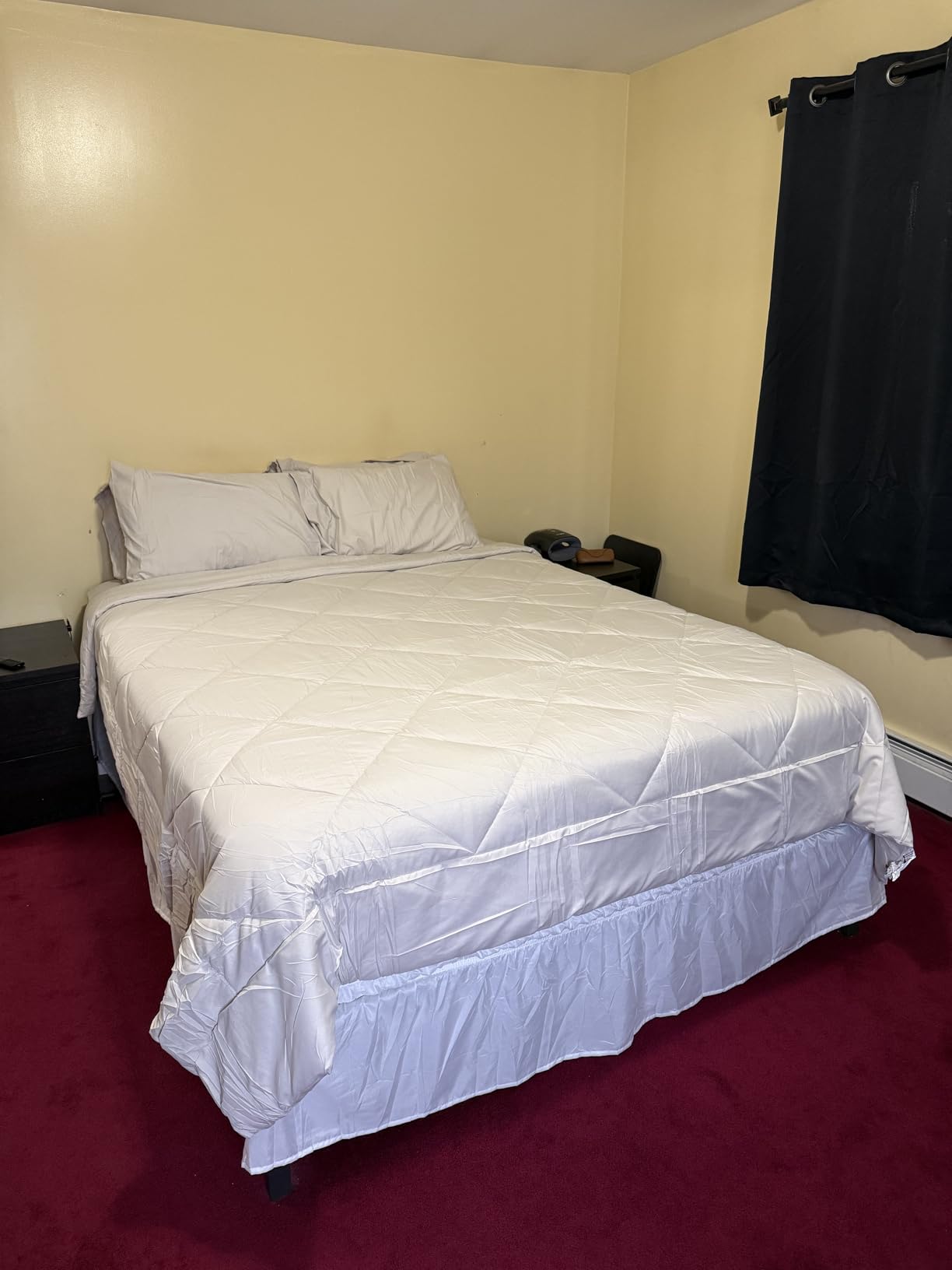 Queen Comforter Set Dark Grey - Bed in a Bag Queen Size 7 Pieces, Luxury Soft Bed Set for All Seasons customer photo 1