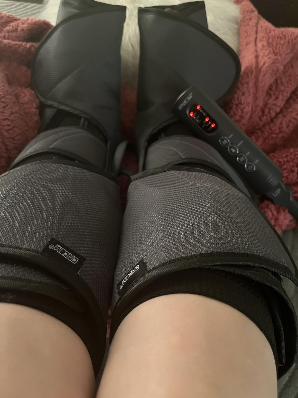 CINCOM Leg Massager with Heat and Compression, Legs Massage for Circulation and Pain Relief, Heating Calf Leg Air Compression Massager Help with Relief Edema customer photo 1