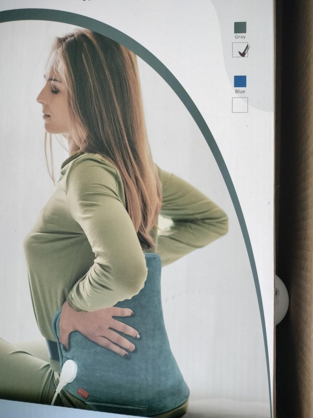 Heating Pad for Back, Comfytemp Birthday Gifts for Women Men Dad Mom, Large Electric Lower Back Heating Pad, FSA Eligible HSA Heat Pad for Period, Lumbar, Abdomen, XL Heated Belt - 11 Auto-Off, Grey customer photo 2