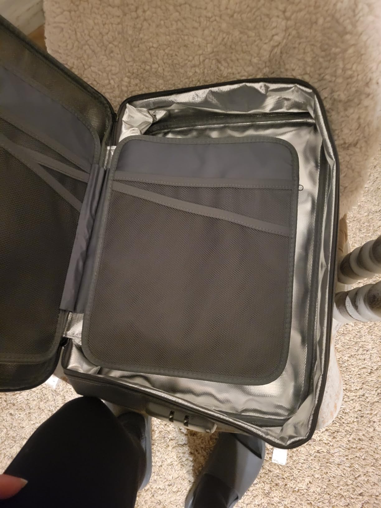 DocSafe Document Bag with Lock, Fireproof 3-Layer File Storage Case with Water-Resistant Zipper, Document Safe Portable Travel Home Organizer Bag for Laptop, Files, Certificates, Gifts for Him, Black customer photo 1