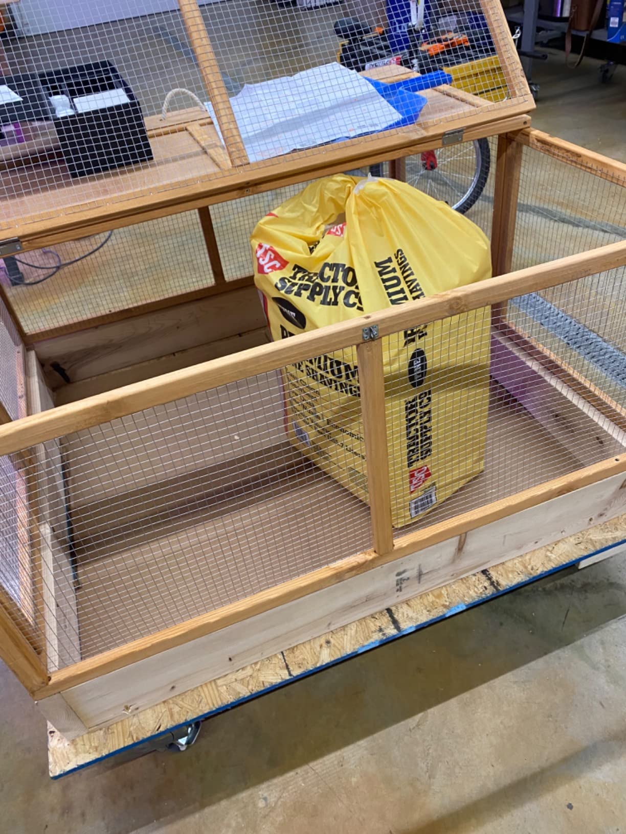 Magshion Foldable Chicken Coop Rabbit Hutch Outdoor, Pet Cage House Wood Small Animal Poultry Cage Run with Openable Roof for Ourdoor Backyard, 45.5 Inch, No Assembly Required (Grey) customer photo 2