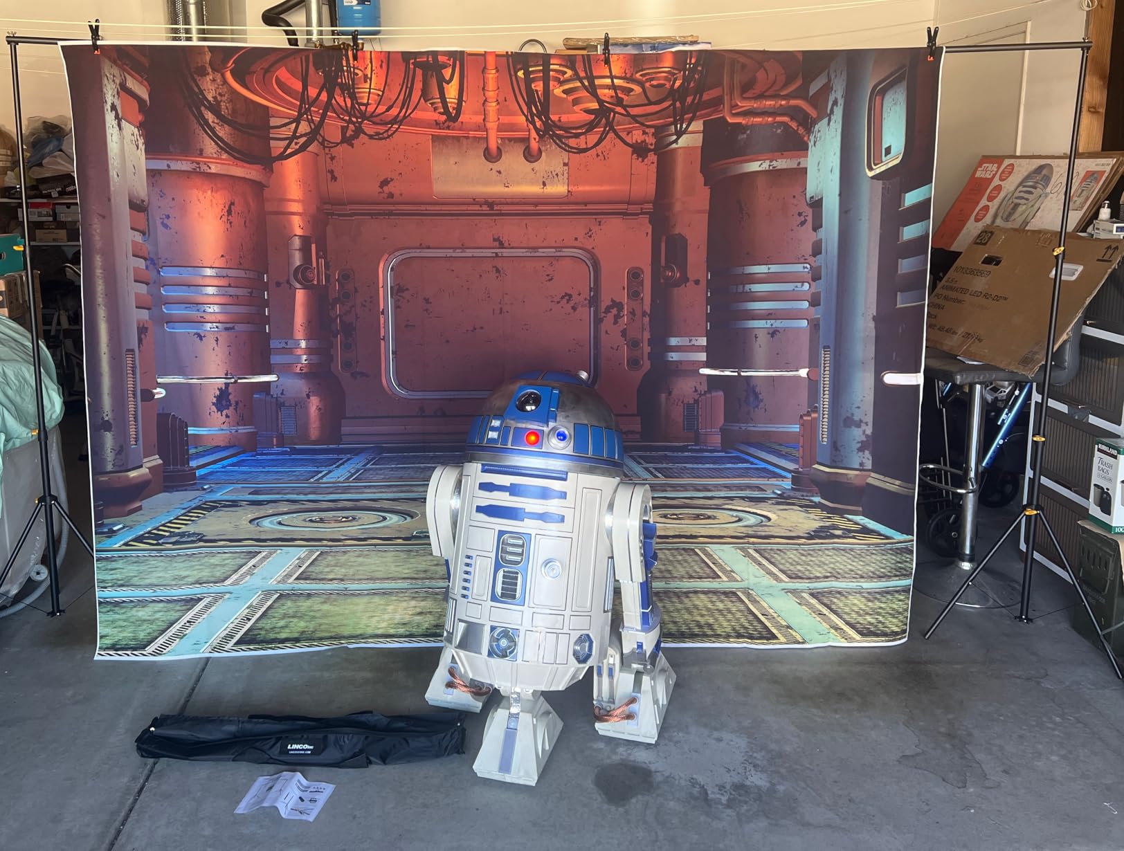 LINCO Lincostore Backdrop Support Stand Kit 10x6.5ft Adjustable Photography Studio Photo Background Support System with Carrying Bag for Green Screen Muslin customer photo 1