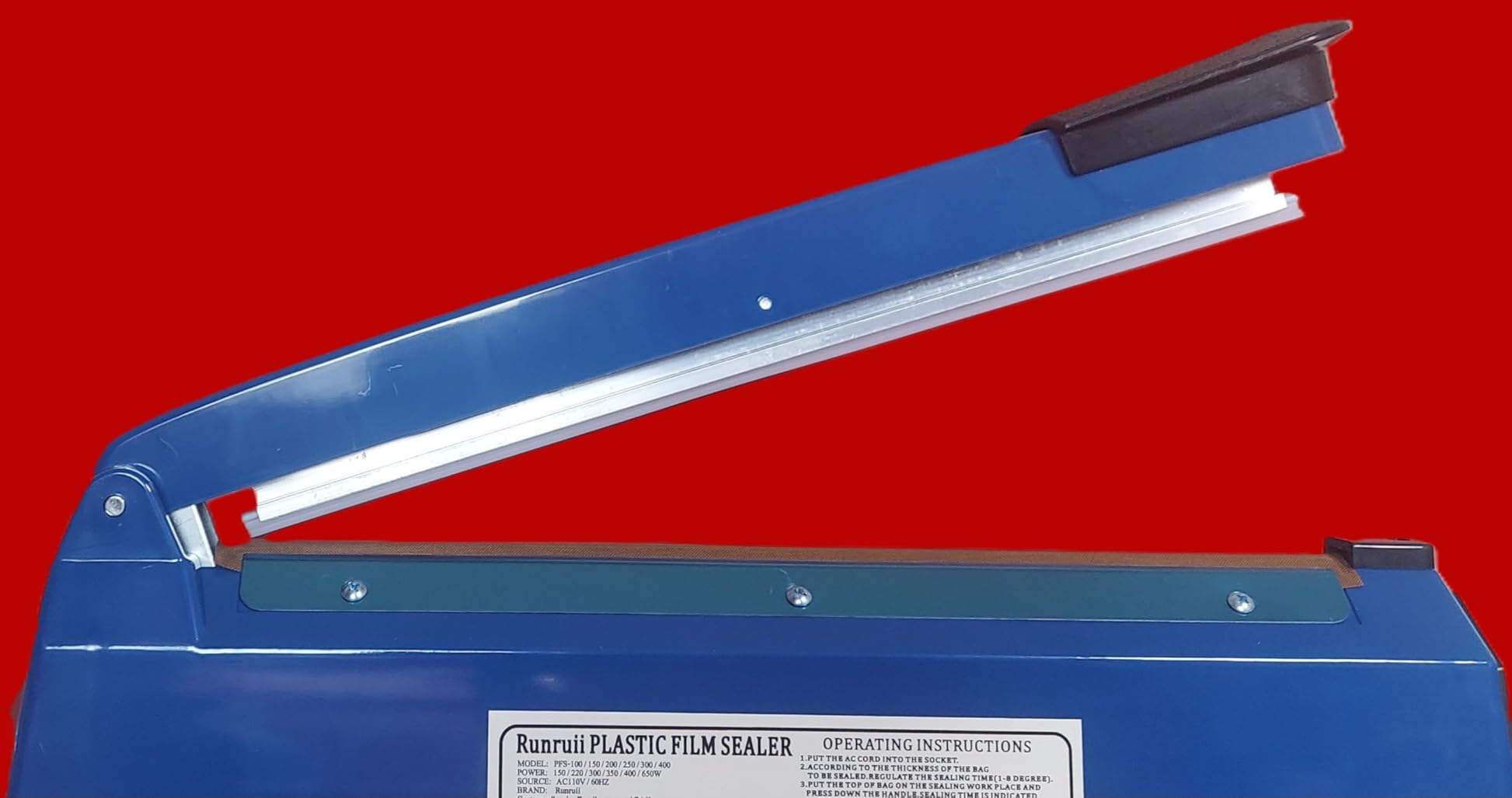 Impulse Heat Sealer Manual Bags Sealer Heat Sealing Machine 12 Inch Impulse Sealer Machine for Plastic Bags PE PP Bags with Extra Replace Element Grip customer photo 2