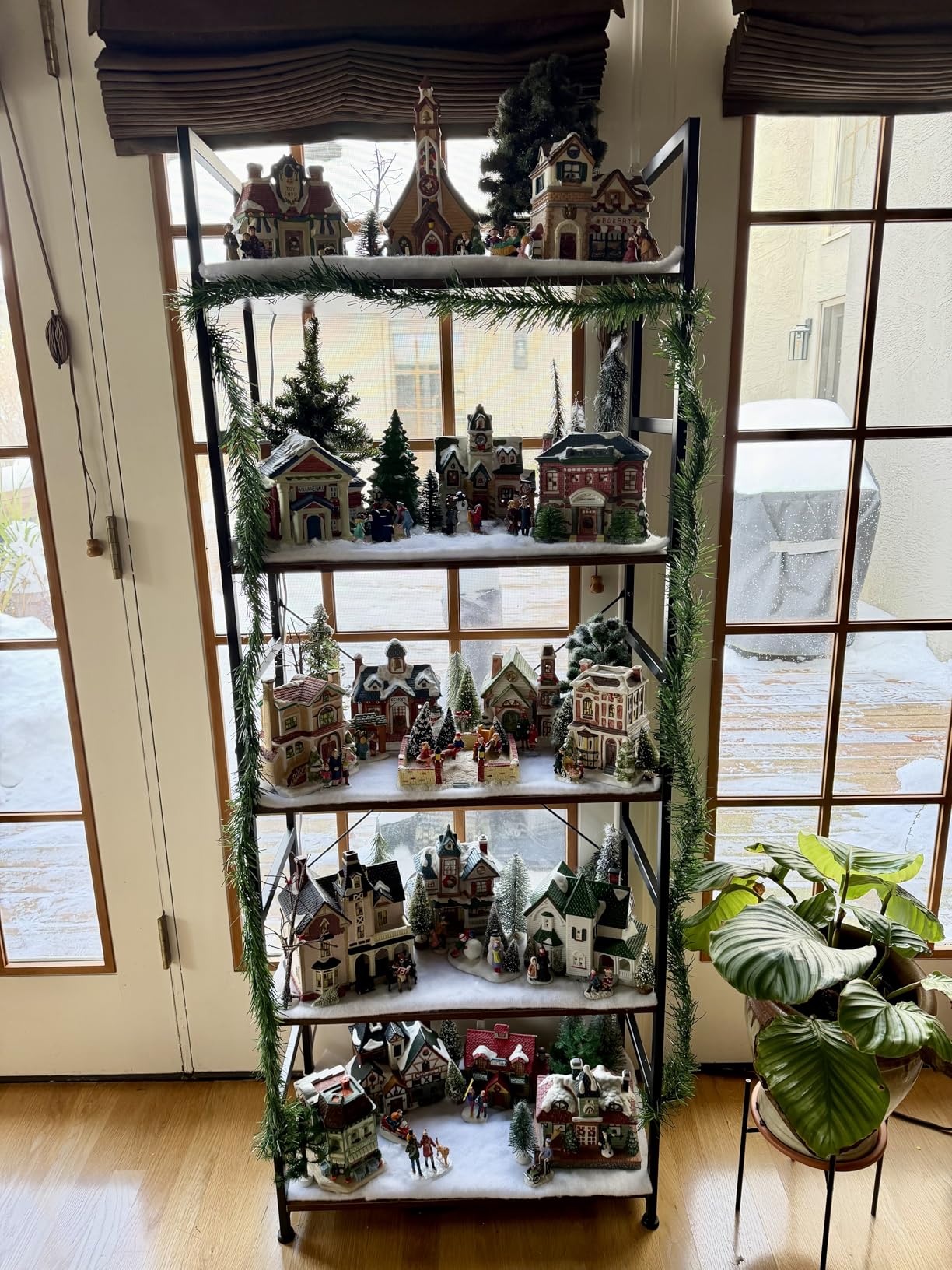 NUMENN 5 Tier Bookshelf, Tall Bookcase Shelf Storage Organizer, Modern Book Shelf for Bedroom, Living Room and Home Office, Vintage customer photo 2