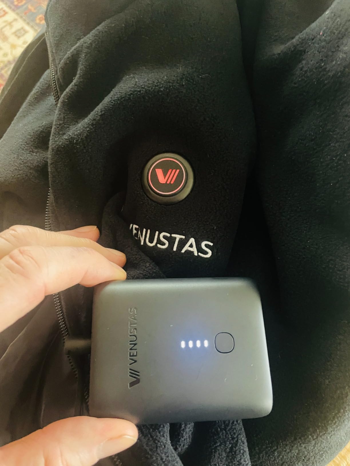 Men's Fleece Heated Vest with Battery, Lightweight Insulated Electric Vest customer photo 2