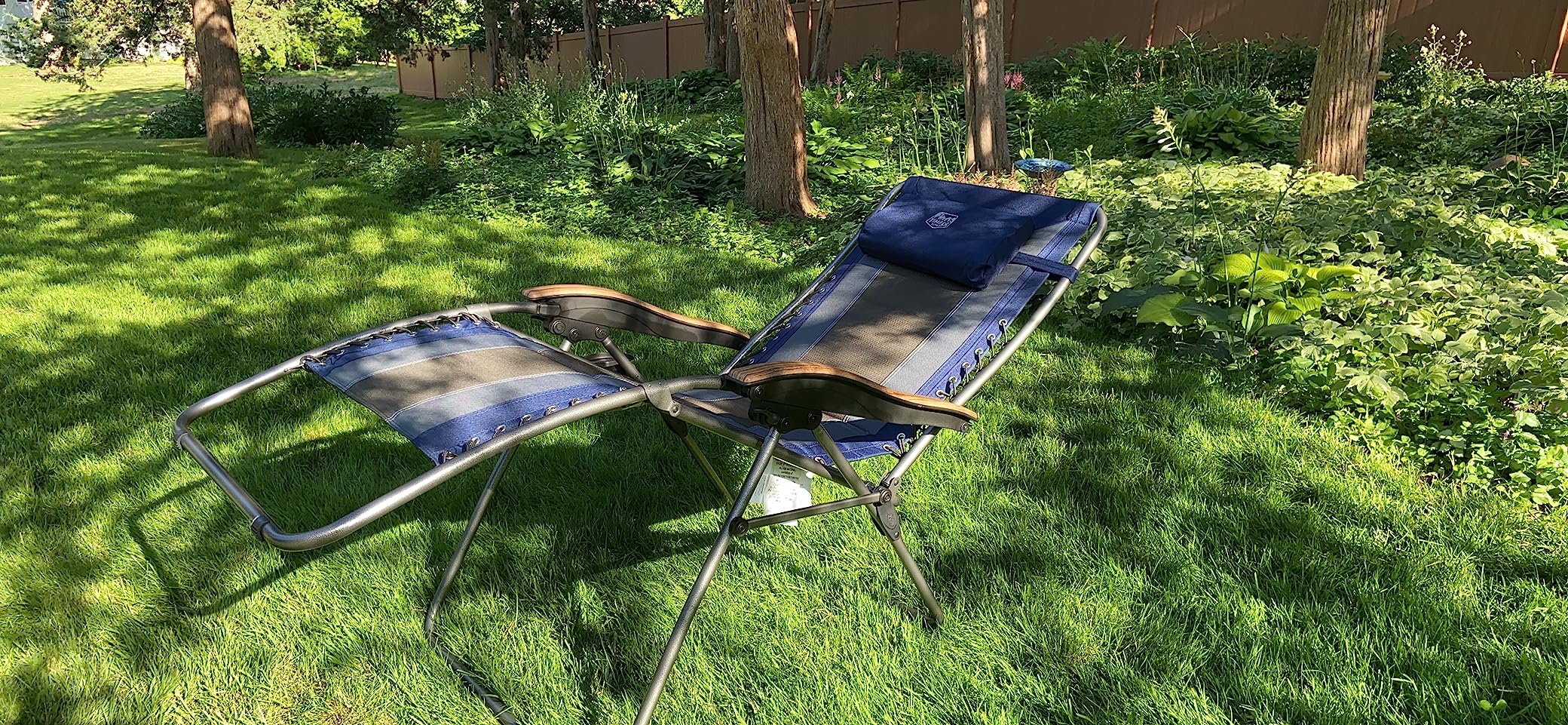 Timber Ridge Oversized Zero Gravity Chair, Padded Reclining Lounge Chair with Adjustable Headrest & Cup Holder, Heavy Duty Support 350 lbs, Foldable for Camping, Lawn, Outdoor & Indoor customer photo 2