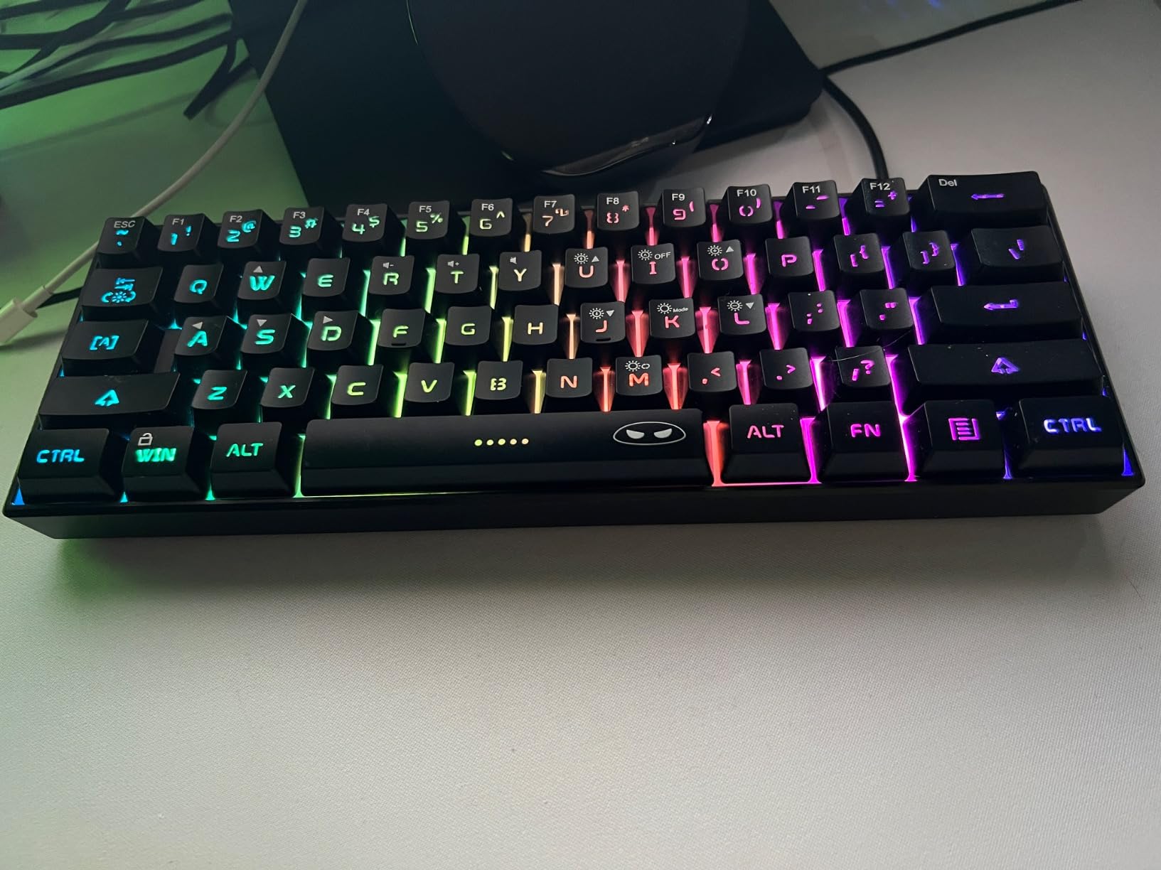 MageGee Mini 60% Gaming Keyboard, RGB Backlit 61 Key Ultra-Compact Keyboard, TS91 Ergonomic Waterproof Mechanical Feeling Office Computer Keyboards for PC, MAC, PS4, Xbox ONE Gamer(Black) customer photo 1