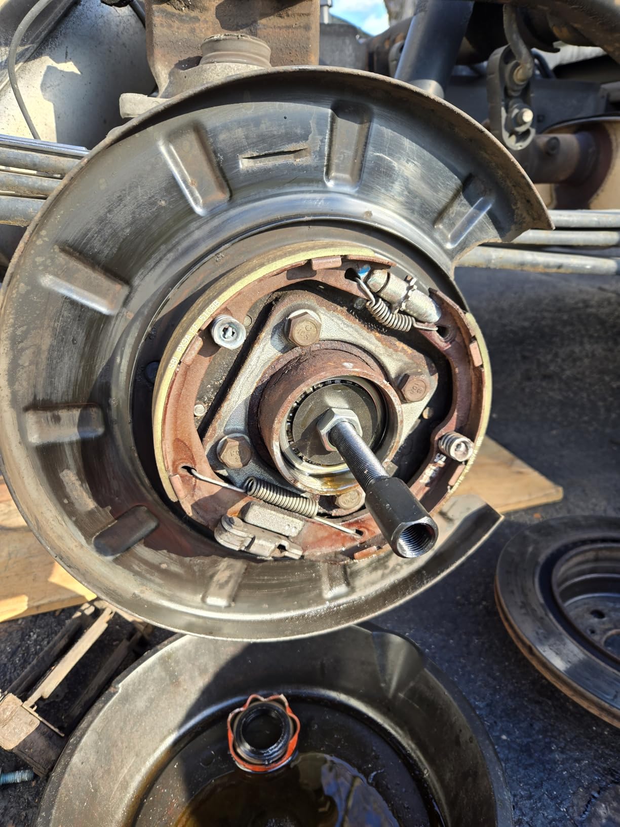 Orion Motor Tech Rear Axle Bearing Puller Tool Kit and Slide Hammer Set, Axle Seal and Bearing Remover Set with Slide Hammer Yoke and 3 Rear Axle Puller Adapters, 1-1/4