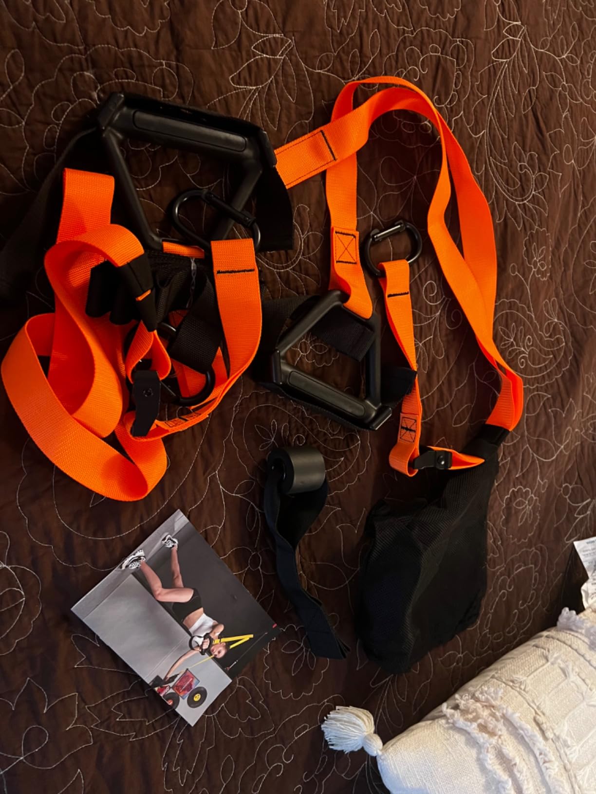 Moulyan Bodyweight Resistance Training Straps, Training straps Complete Home Gym Fitness Trainer kit for Full-Body Workout Easy Setup Gym Home Outdoors customer photo 2
