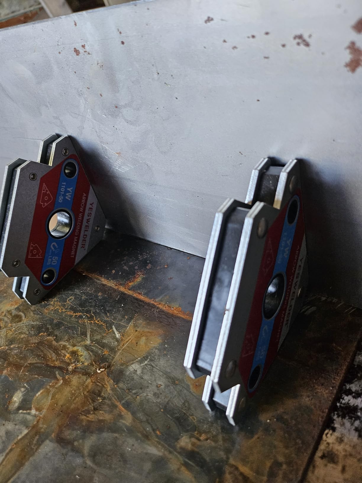 YESWELDER 50 LB Welding Magnet-4 Pieces of Magnetic Welding Holder 50 LBS Holding Power Welding Accessories customer photo 1