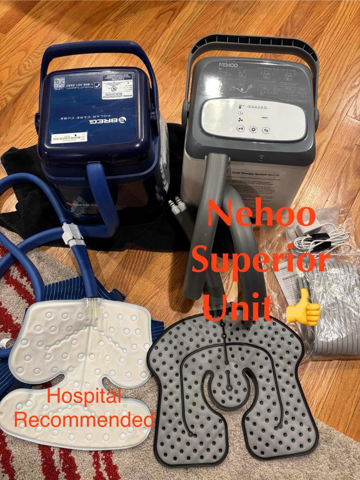 Cold Therapy System, Pain Relief for Post-Surgery Recovery, Programmable Ice Therapy Machine, Continuous Cryotherapy, Universal Pad for Knee, Ankle, Cervical, Back and Leg, Including 4 Straps customer photo 1