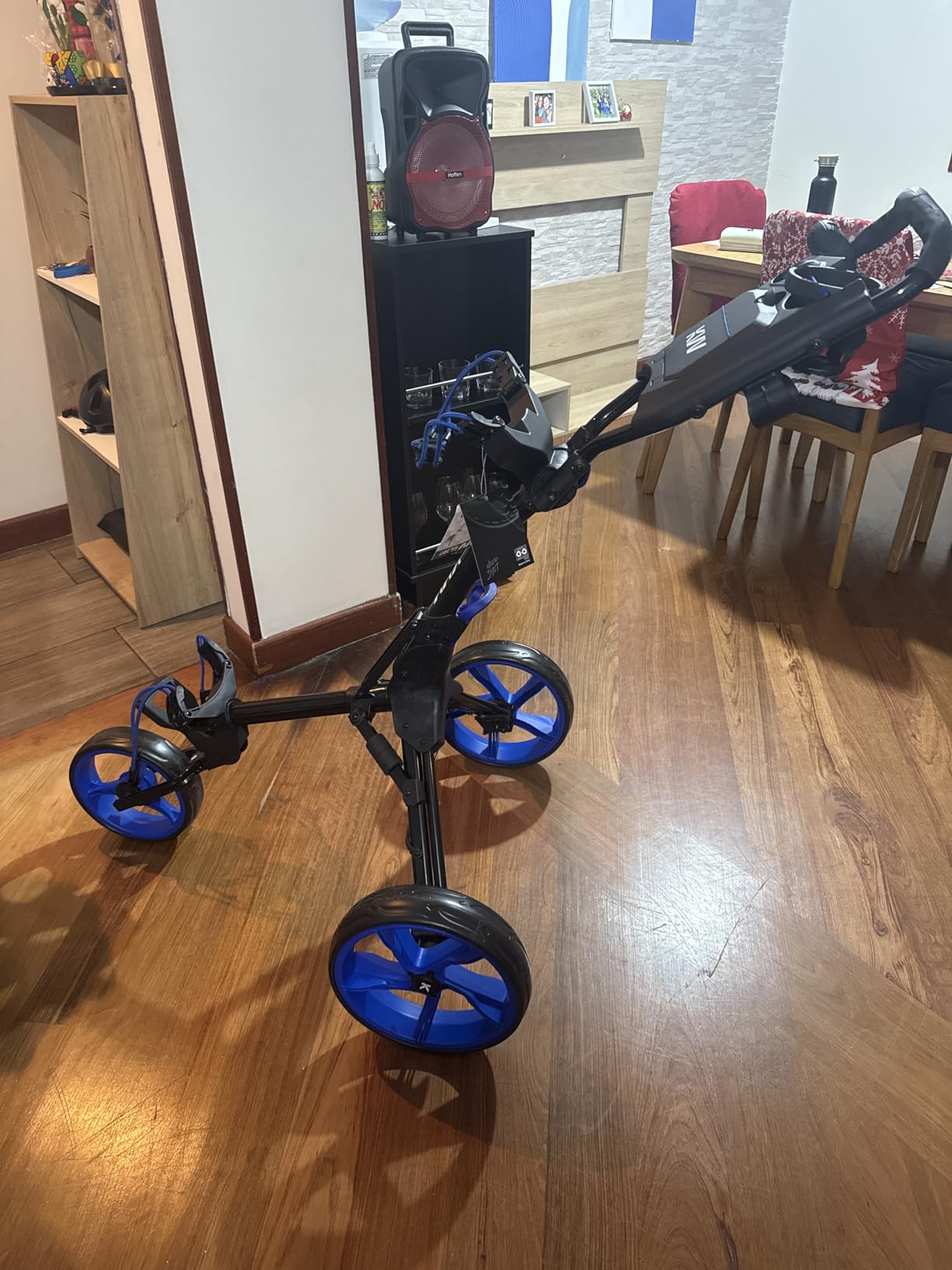 KVV 3 Wheel Golf Push Cart Ultra Lightweight Smallest Folding Size, New-Version Scorecard Holder customer photo 2