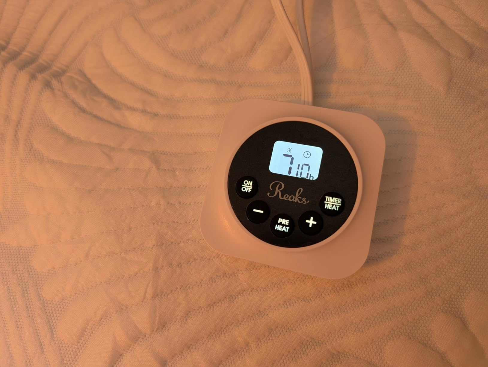 King Size Electric Heated Mattress Pad - Bed Warmer with Memory & Preheat Functions, 12 Heat Settings Dual Control for 1-12 Hours Auto Off, Lighted Button customer photo 1