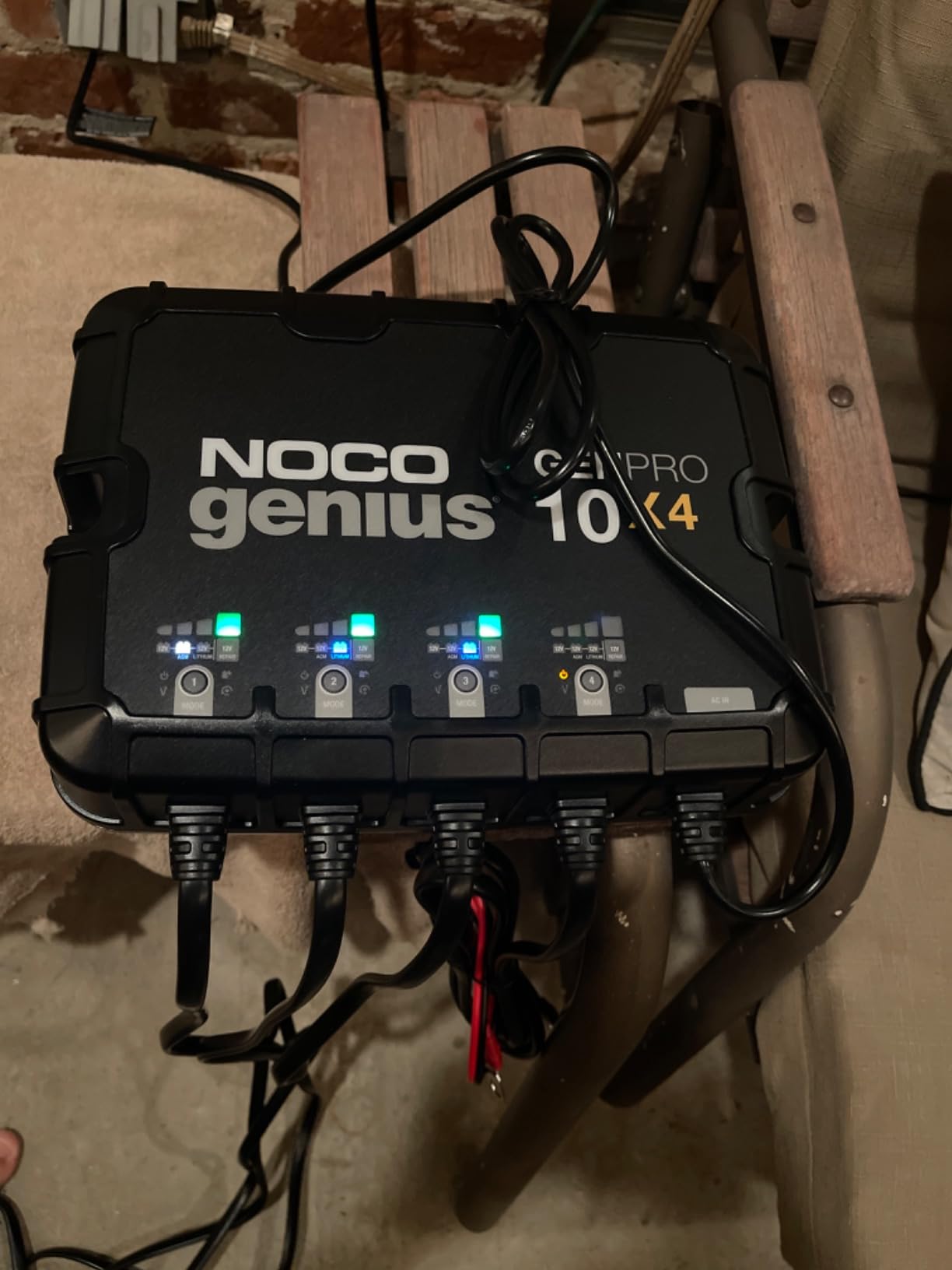 NOCO Genius GENPRO10X4: 4-Bank, 40A Onboard Battery Charger - 10A Per Bank, 12V Waterproof Marine Charger with Overcharge Protection & Temperature Compensation - for Lead-Acid & Lithium Batteries customer photo 2