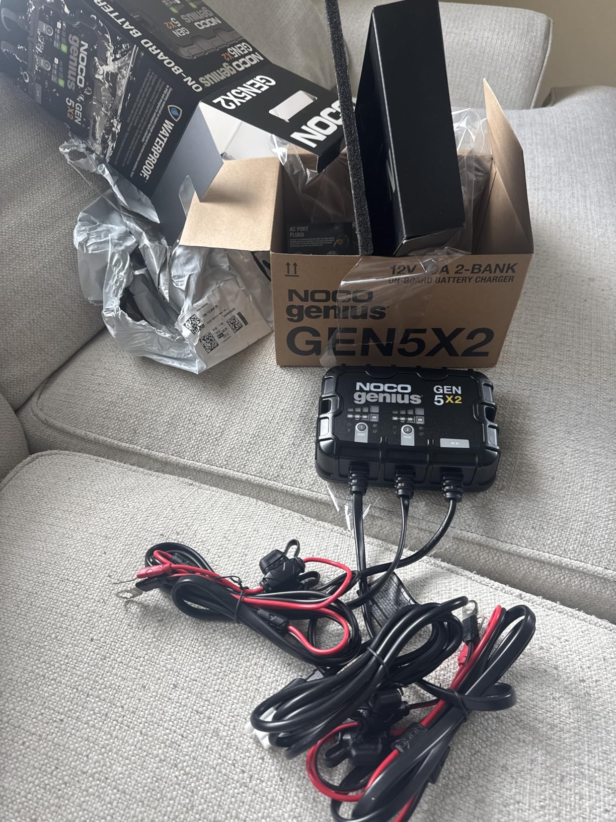 NOCO Genius GEN5X2: 2-Bank, 10A Onboard Battery Charger - 5A Per Bank, 12V Waterproof Marine Charger with Overcharge Protection & Temperature Compensation - for Lead-Acid & Lithium Batteries customer photo 1