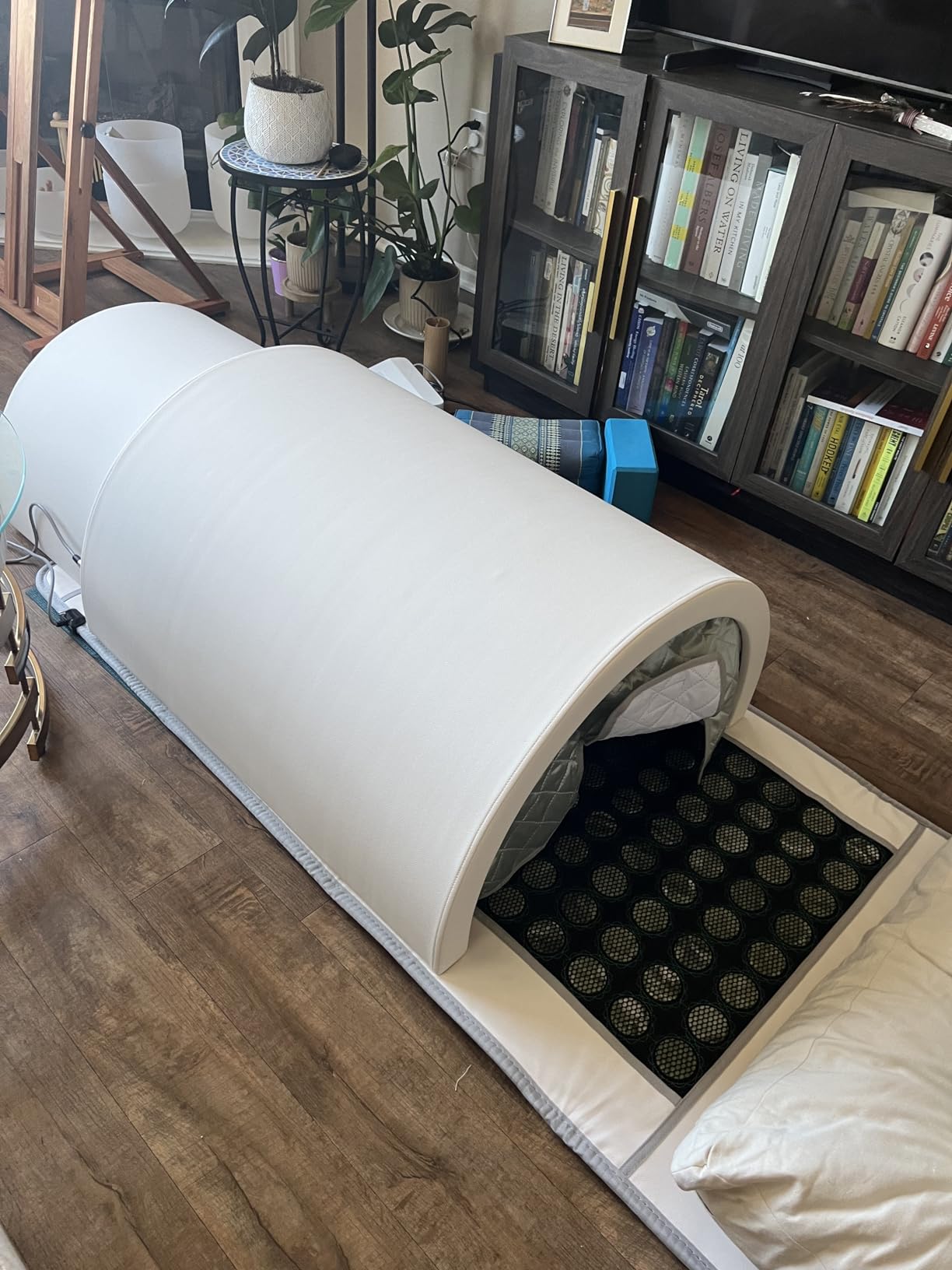 Golden Wave Far Infrared Sauna Dome, Professional Home Spa with Tourmaline and Germanium Stones, Single Person Use customer photo 1