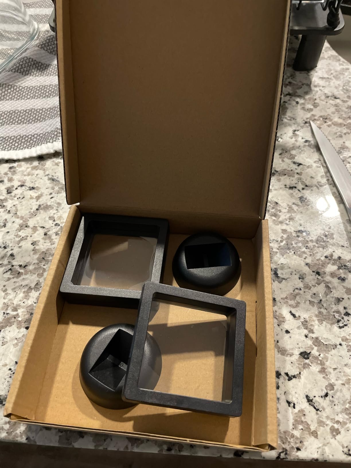 Set of 2 Challenge Coins Display Stand, 3D Floating Clear Case, Jewelry, Specimen, Military Medal Holder Frame customer photo 1