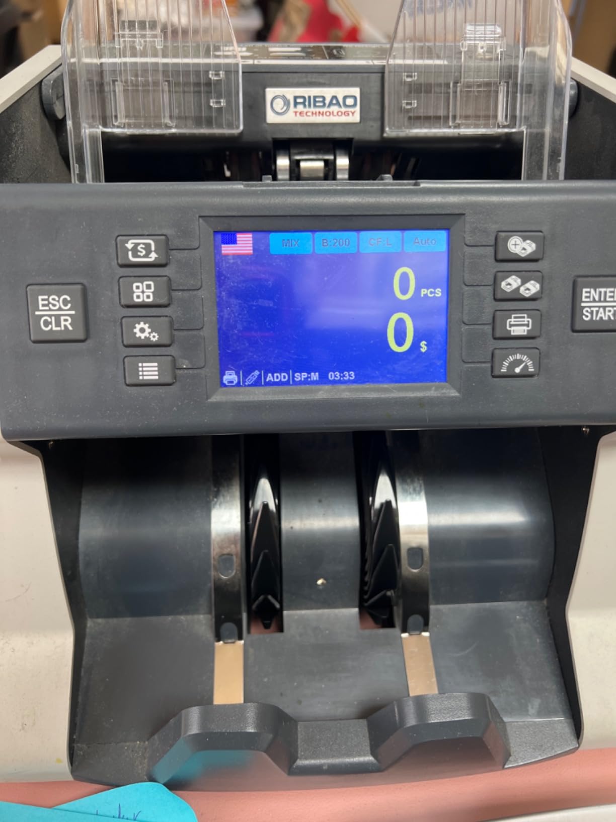 RIBAO BC-40 Mixed Denomination Money Counter Machine, Value Counting, Bill Counter Multi Currency, CIS/UV/MG/IR Counterfeit Detection for Business customer photo 1