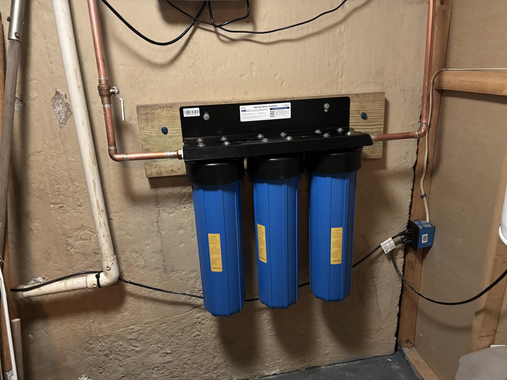 iSpring WGB32B-KS Whole House Water Filter System, 3-Stage Filtration, Reduces Heavy Metals, Hydrogen Sulfide, Chlorine, Chloramine, Sediments customer photo 2