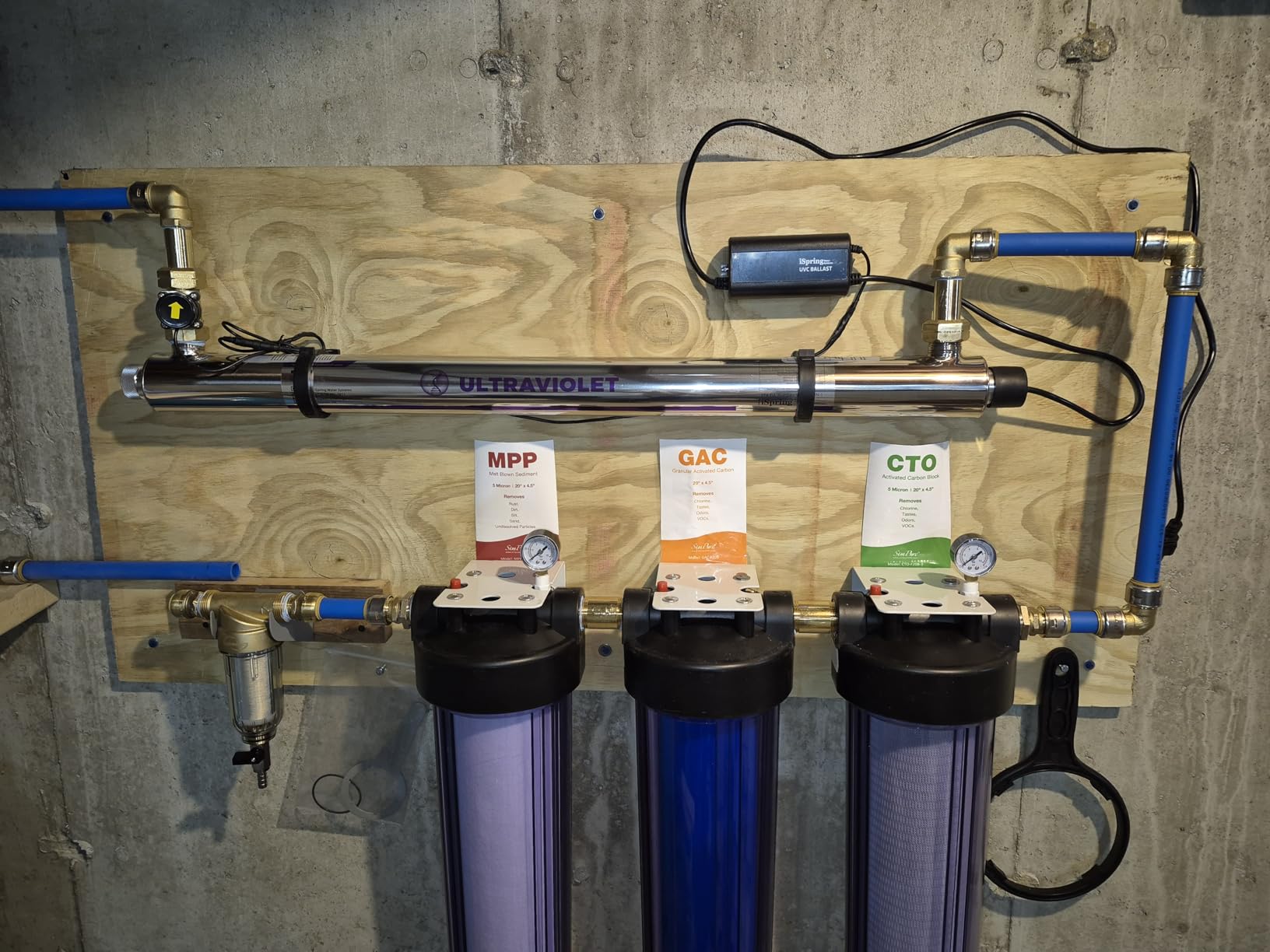 iSpring UVF55FS Whole House UV Water Filter with Smart Flow Sensor Switch, 55W, 12 GPM customer photo 1