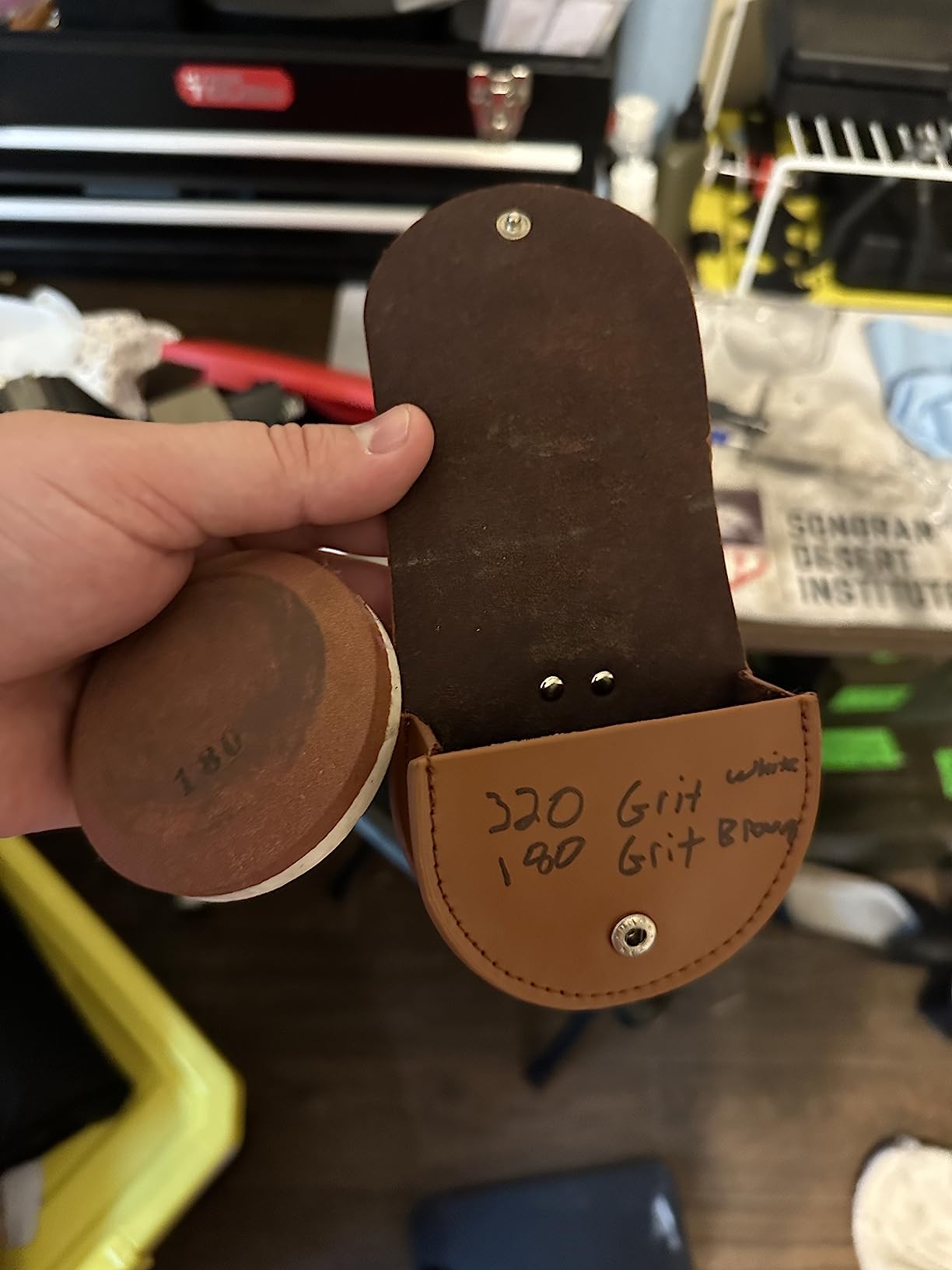 DDF IohEF Axe/Hatchet Sharpening Stone 180/320 Grit, Professional Whetstone & Tool Sharpener, Axe Sharpener with Portable Bag customer photo 1