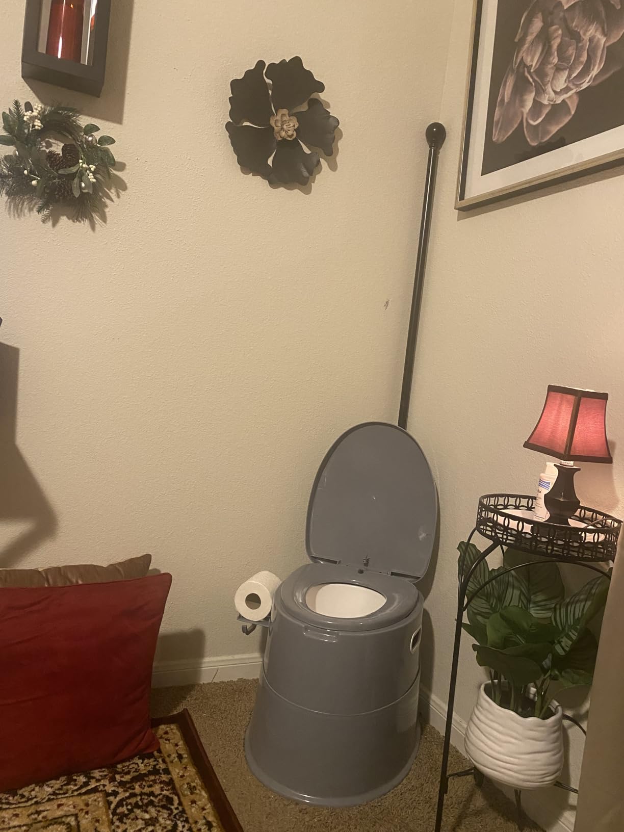 VINGLI Portable Toilet | Indoor Outdoor Commode w/Detachable Inner Bucket & Removable Paper Holder, Lightweight & Compact for Camping, Boat, Van, Emergency Use (Grey) customer photo 1