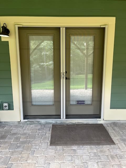 LARSON Brisa Double Black Retractable Screen Door, French Door Screen with EZ-Glide Fits 80-in to 81-in Tall x 68-in to 72-in Wide Patio Doors customer photo 1