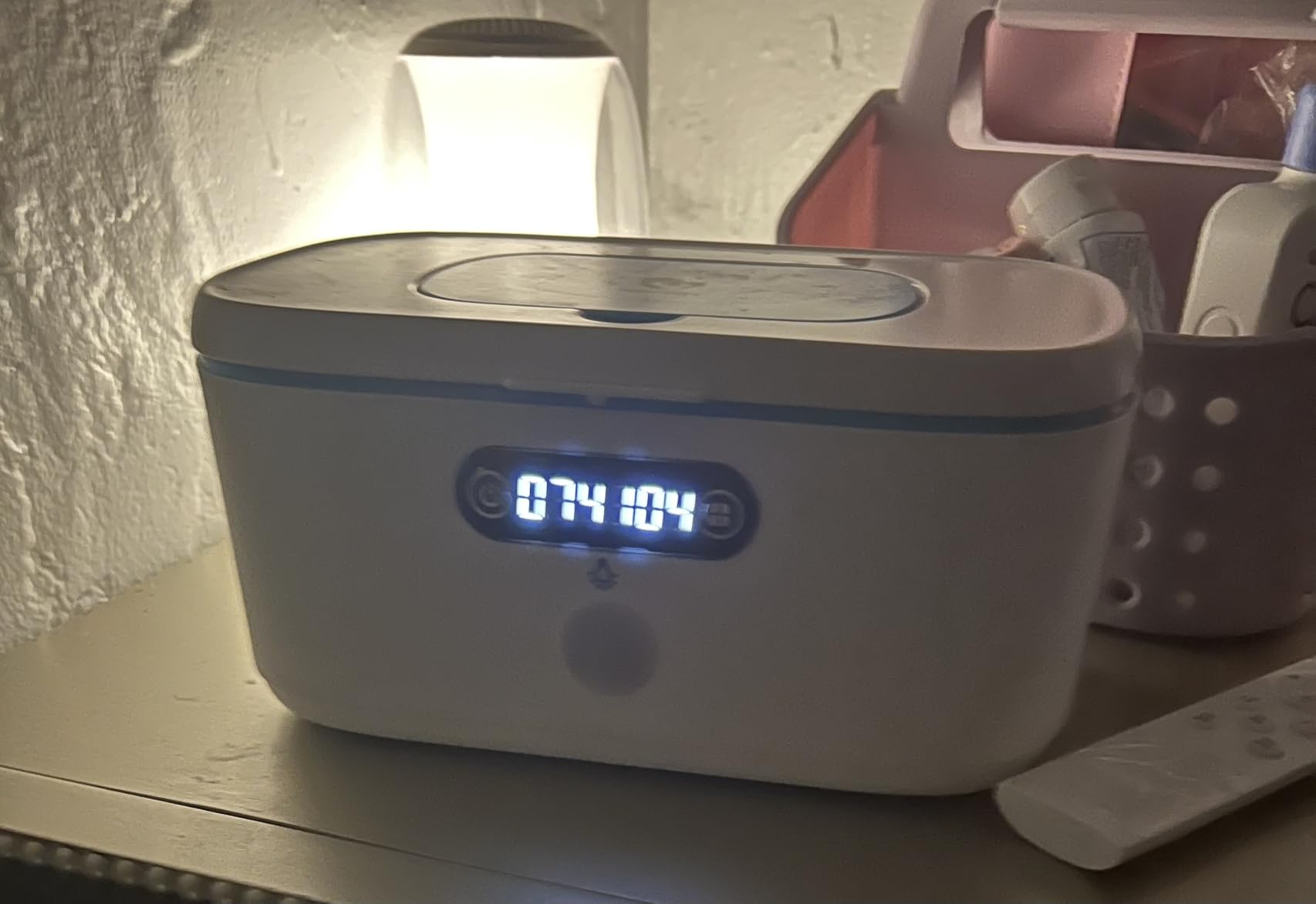 Bellababy Wipe Wamer for Vehicle and Home Use, Baby Wet Wipes Dispenser and Diaper Wipe Warmer with Night Light,Temperature Display,No Need Water and Sponge, ℉ and ℃ Convertible customer photo 1
