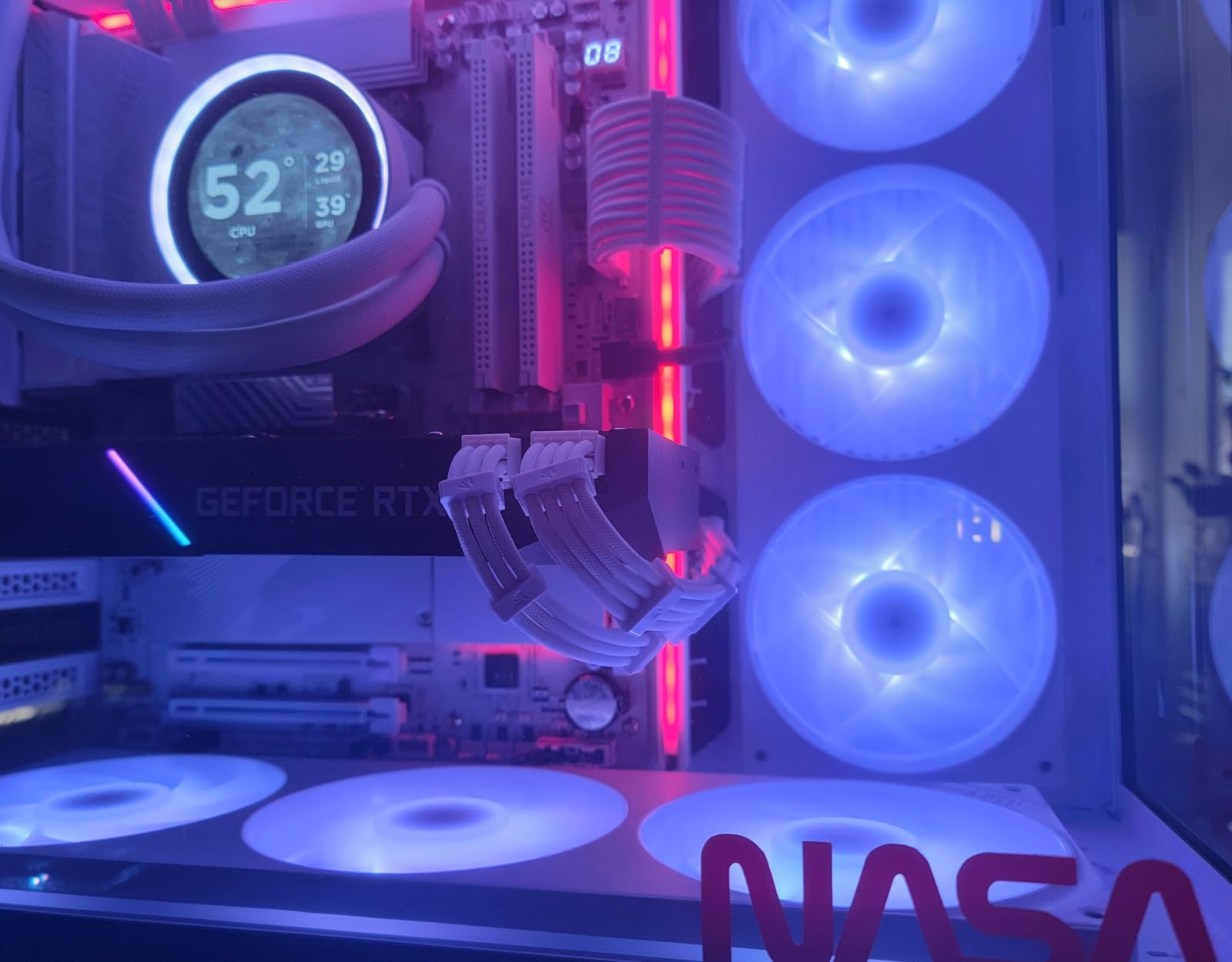 AsiaHorse 16AWG Pro Power Supply Sleeved Cable, White Power Supply Extension Cable Dual EPS Kit, 1x24-PIN/ 2x8-PORT (4+4) M/B,3x8-PORT (6+2) PCI-E, 30cm Length with 2 Set of Combs customer photo 1