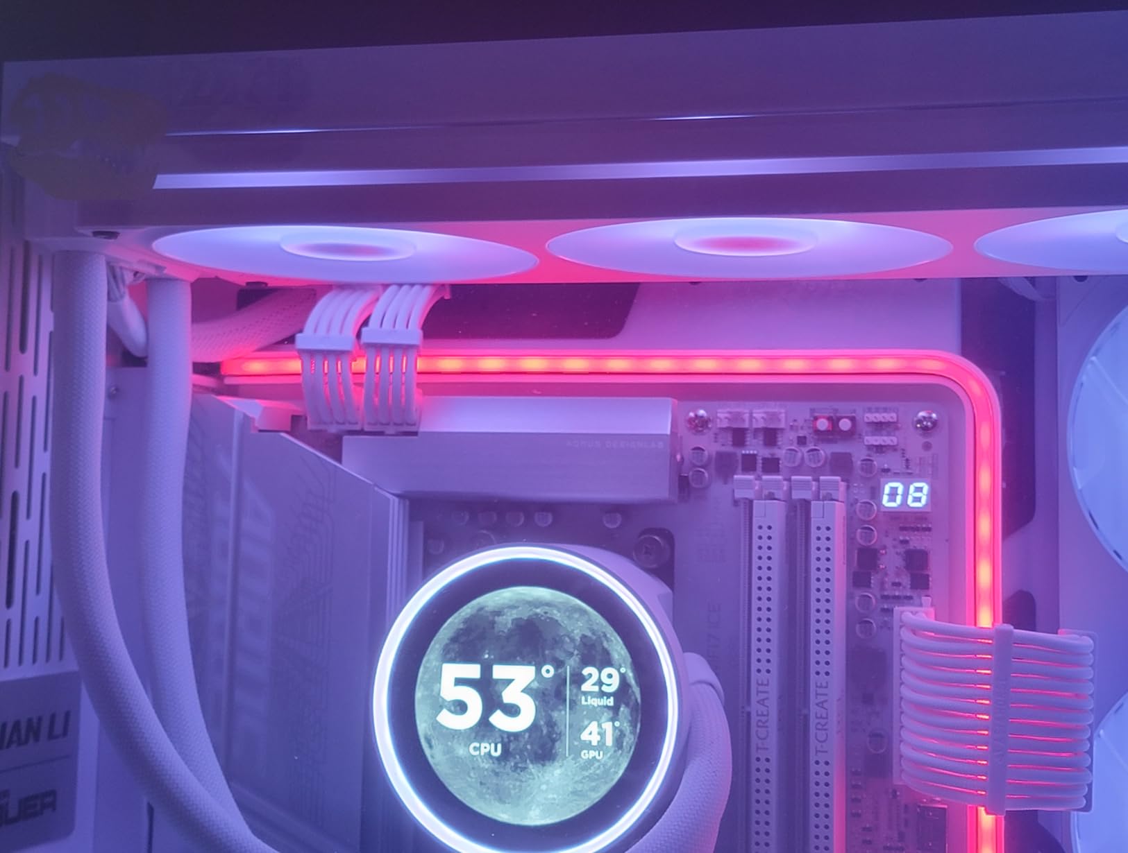 AsiaHorse 16AWG Pro Power Supply Sleeved Cable, White Power Supply Extension Cable Dual EPS Kit, 1x24-PIN/ 2x8-PORT (4+4) M/B,3x8-PORT (6+2) PCI-E, 30cm Length with 2 Set of Combs customer photo 2