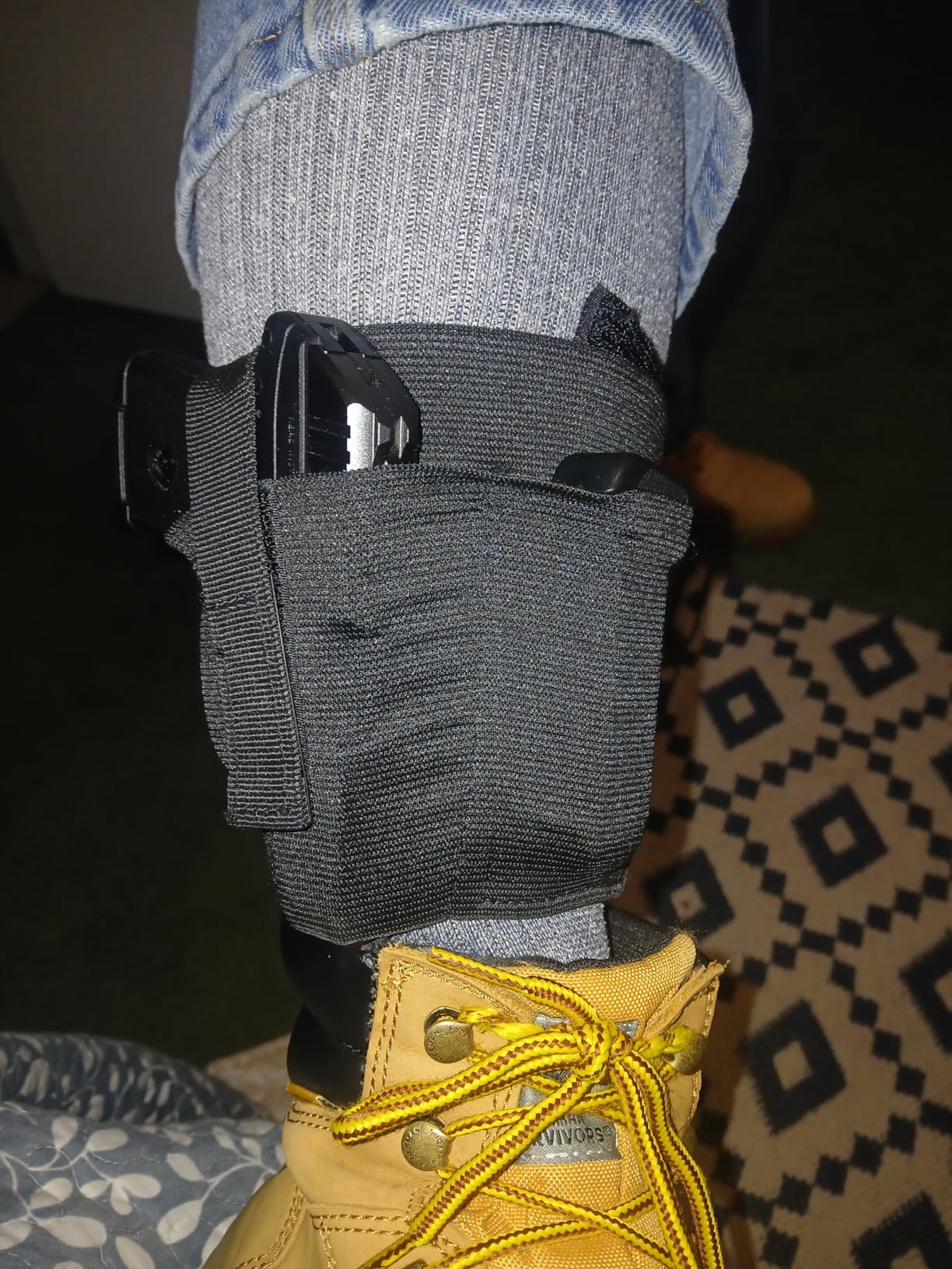 Accmor Ankle Holster for Concealed Carry, Elastic Deep Concealment Leg Holsters with Magazine Pocket/Pouch customer photo 1