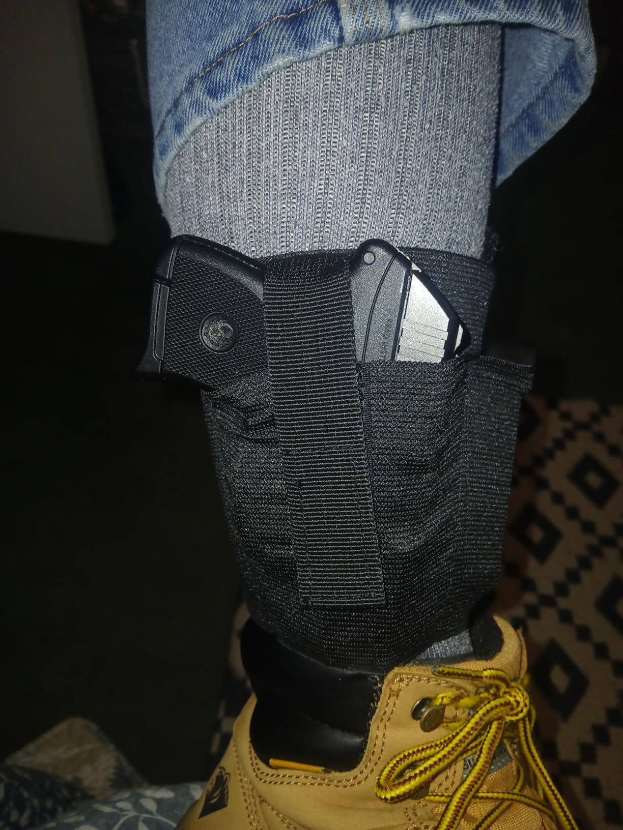 Accmor Ankle Holster for Concealed Carry, Elastic Deep Concealment Leg Holsters with Magazine Pocket/Pouch customer photo 2