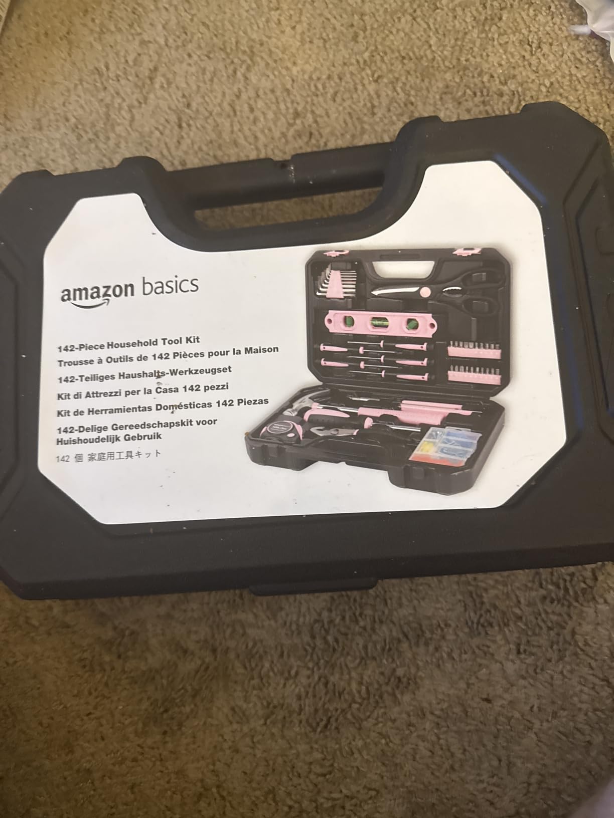 Amazon Basics 142-Piece Household Tool Kit for Home Repair, Hand Tools with Storage Case, 13.39 x 9.25 x 2.95 inch, Turquoise customer photo 2